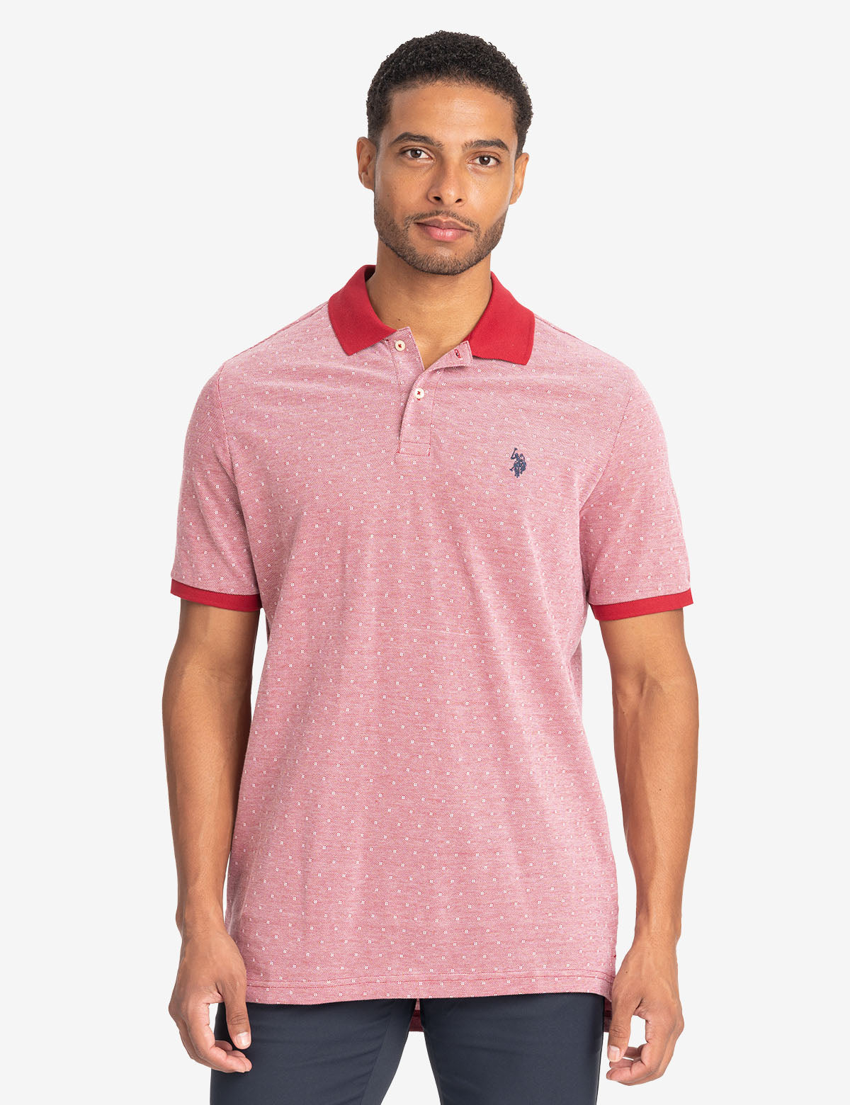 Men's Jacquard Birdseye Pique Polo Shirt