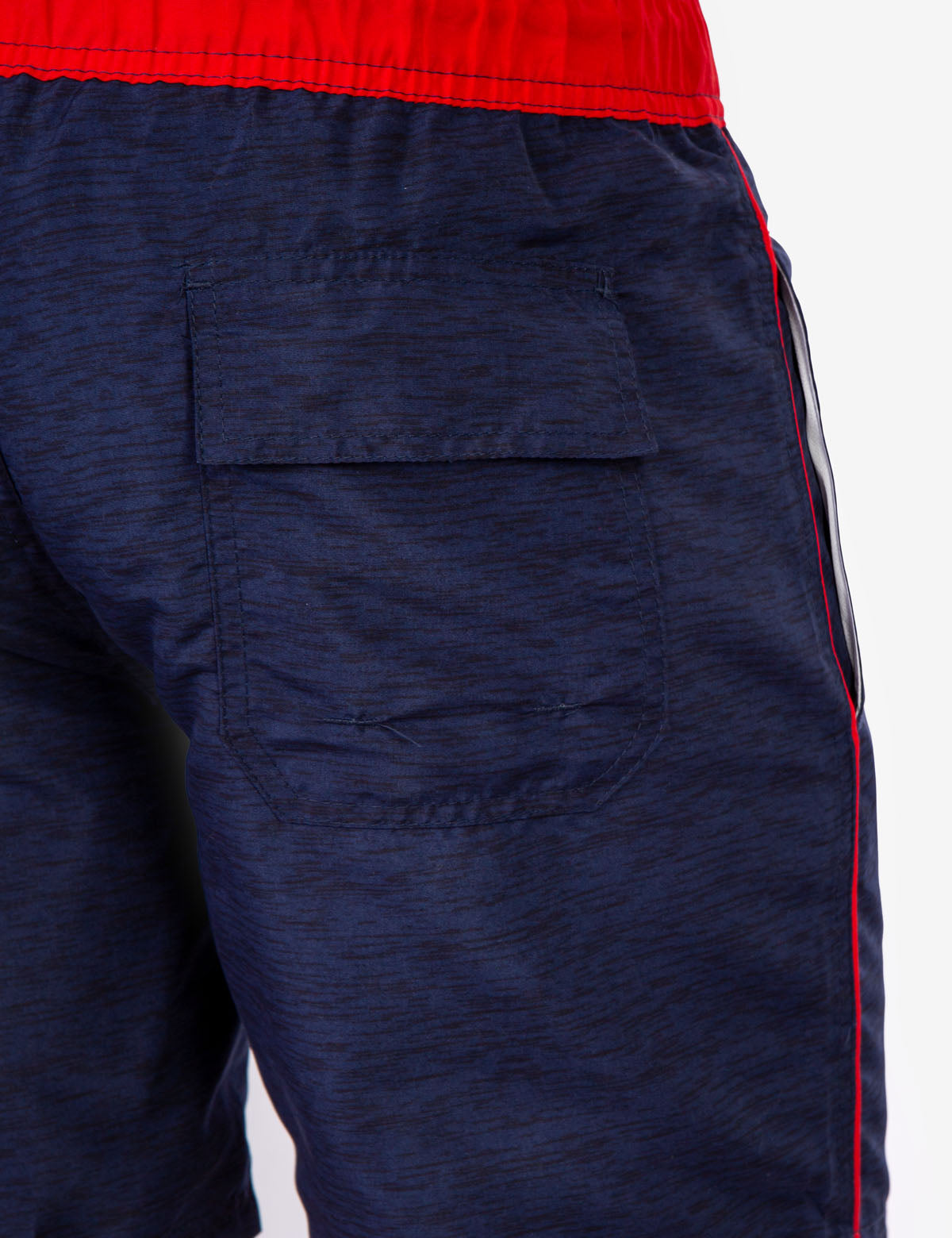 Men's Heather Contrast Swim Trunks with Drawstring Waist
