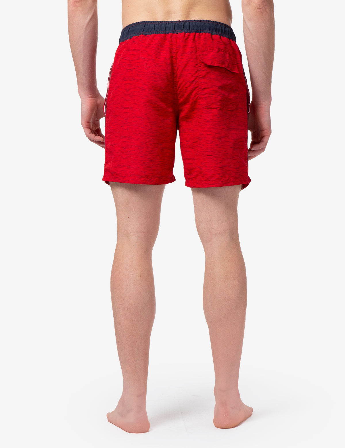 Men's Heather Contrast Swim Trunks with Drawstring Waist