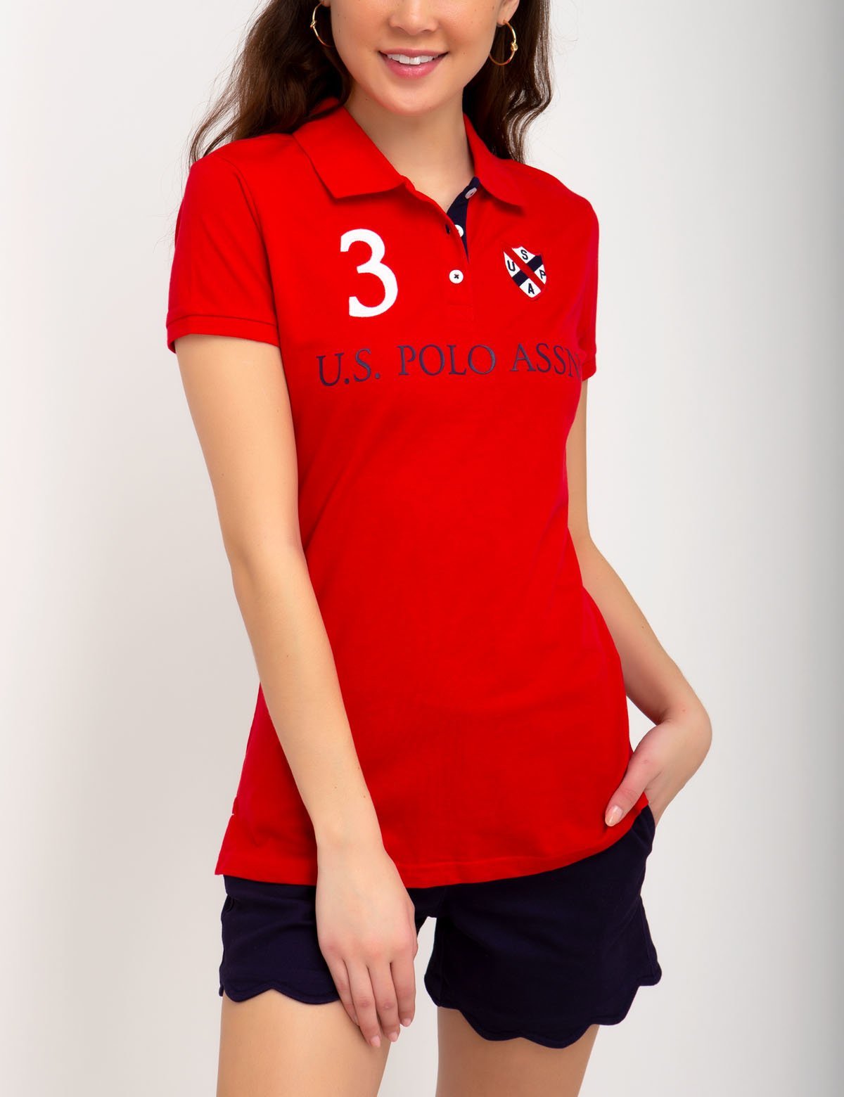 USPA Heritage Polo Shirt - Cotton Blend Short Sleeve with Embroidered Logo
