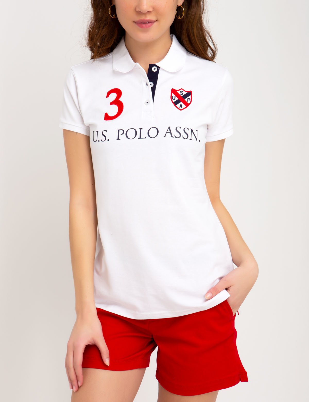 USPA Heritage Polo Shirt - Cotton Blend Short Sleeve with Embroidered Logo