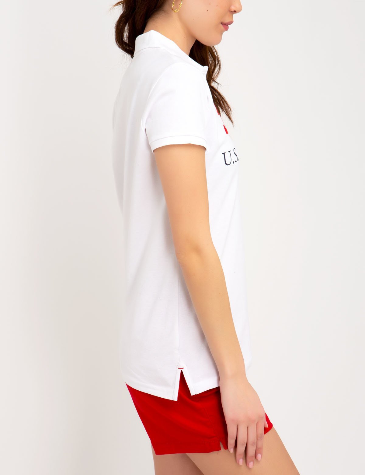 USPA Heritage Polo Shirt - Cotton Blend Short Sleeve with Embroidered Logo
