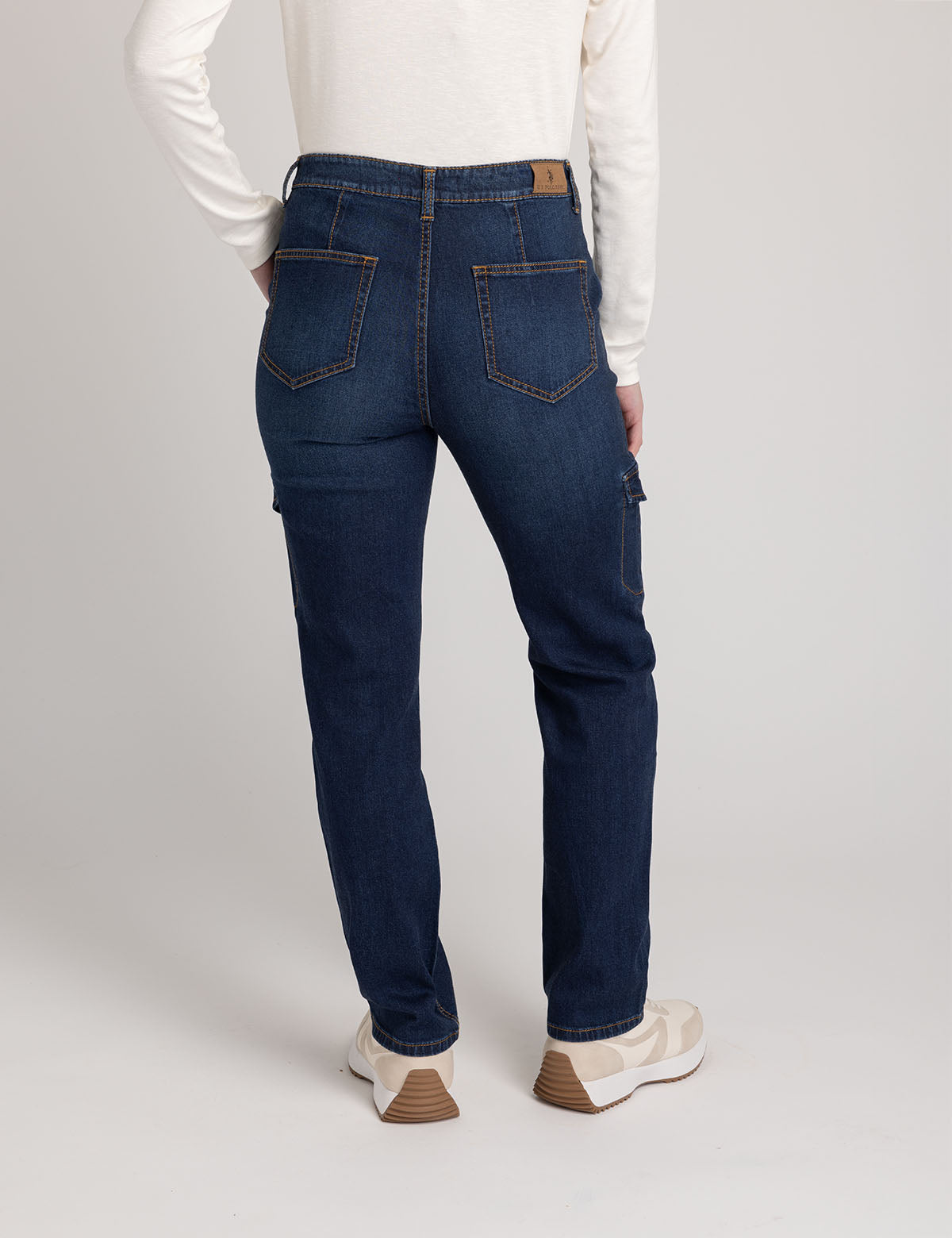 Women's High Rise Cargo Jeans - Stylish & Functional Pants
