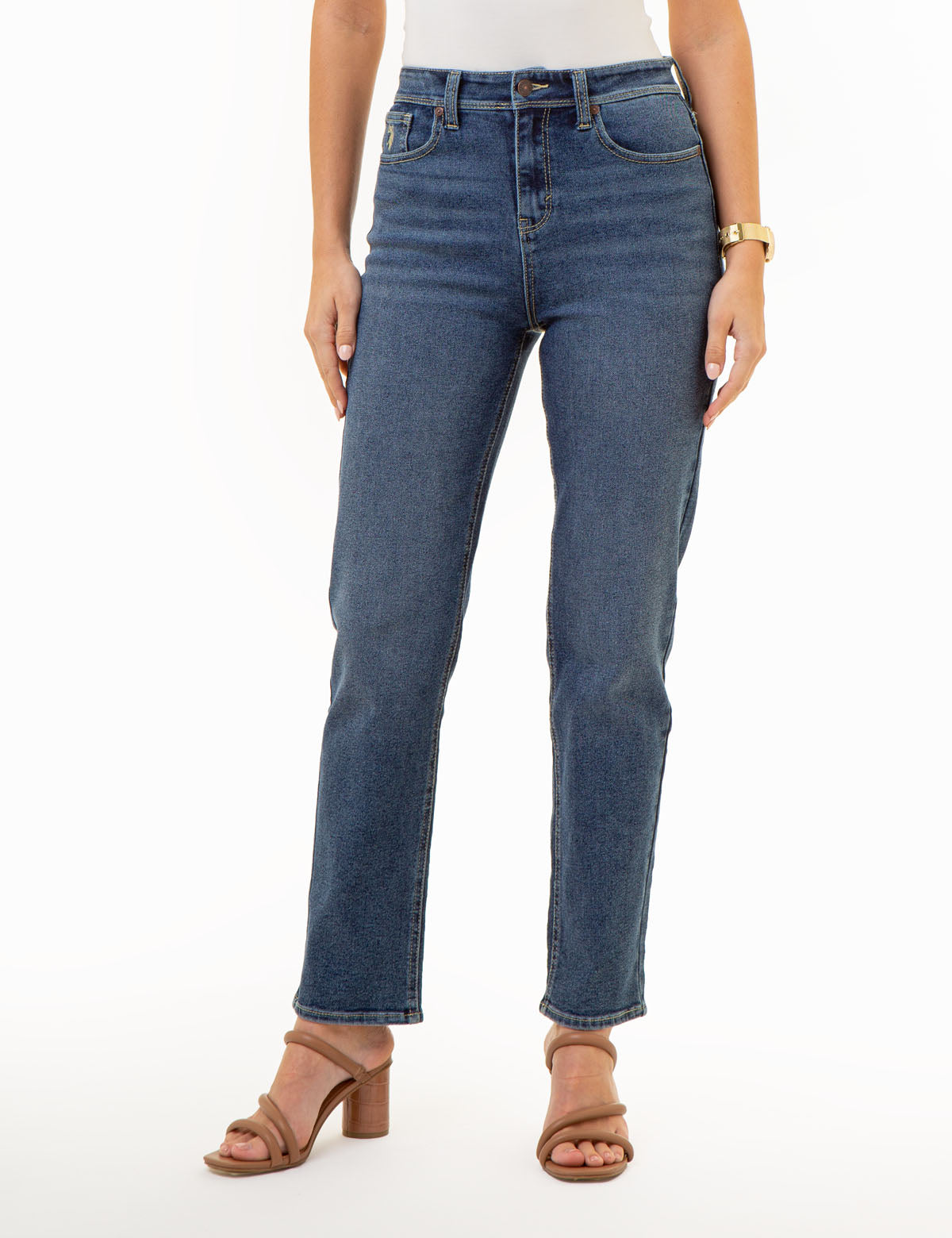 Vintage High Rise Straight Jeans for Women