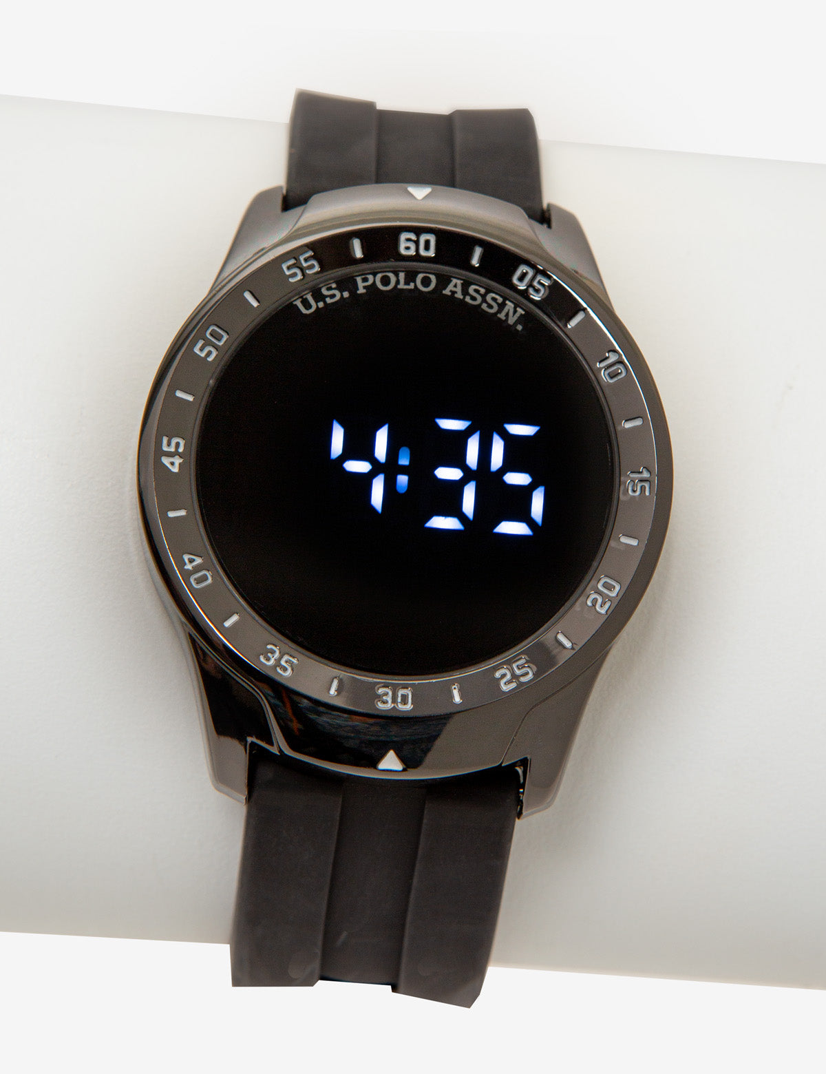 Black LED Rubber Watch Set for Couples - His and Hers