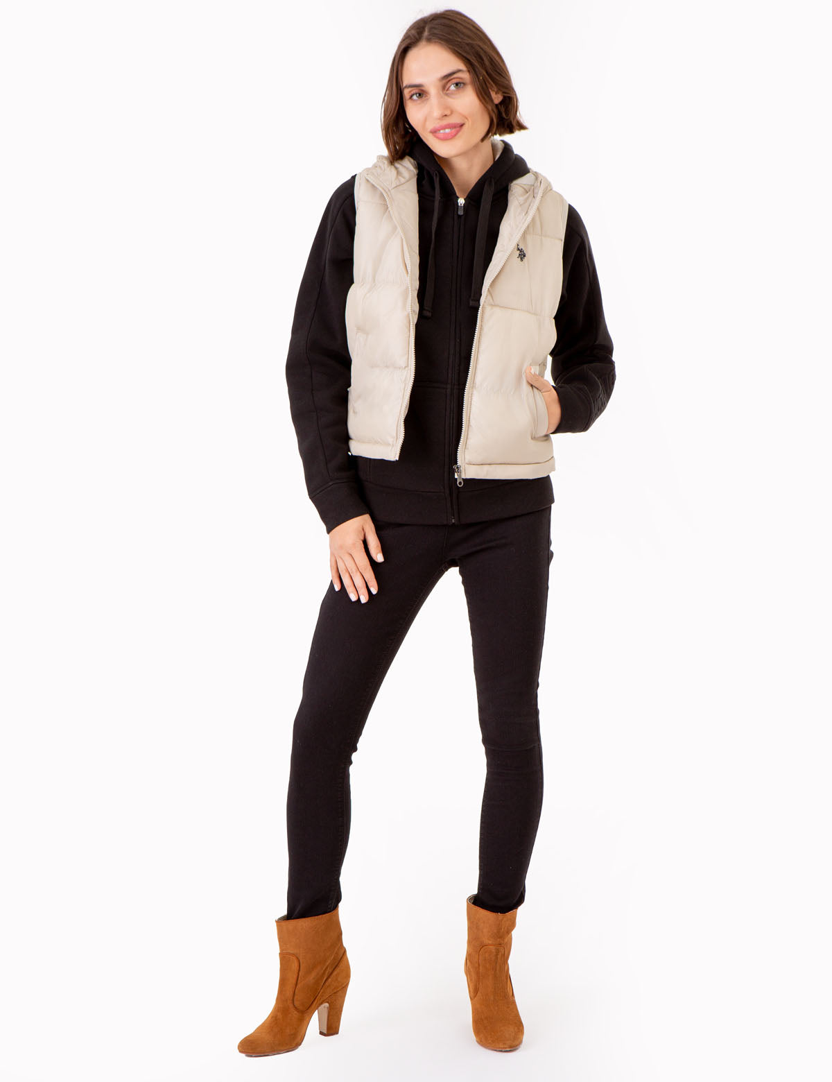 Cropped Hooded Vest for Women - Stylish & Lightweight
