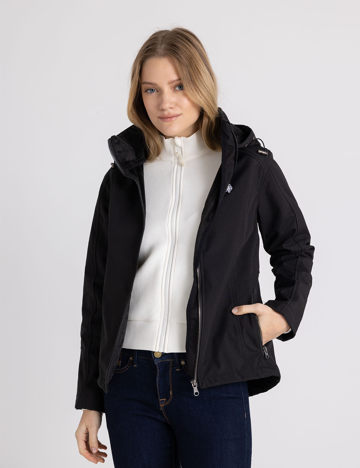 Men's Hooded Fleece Jacket - Soft & Warm Winter Outerwear