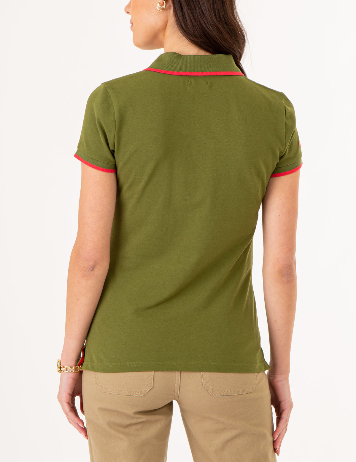 Men's Contrast Trim Polo Shirt - Classic Fit Short Sleeve