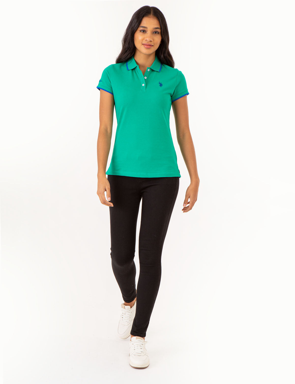 Men's Contrast Trim Polo Shirt - Classic Fit Short Sleeve