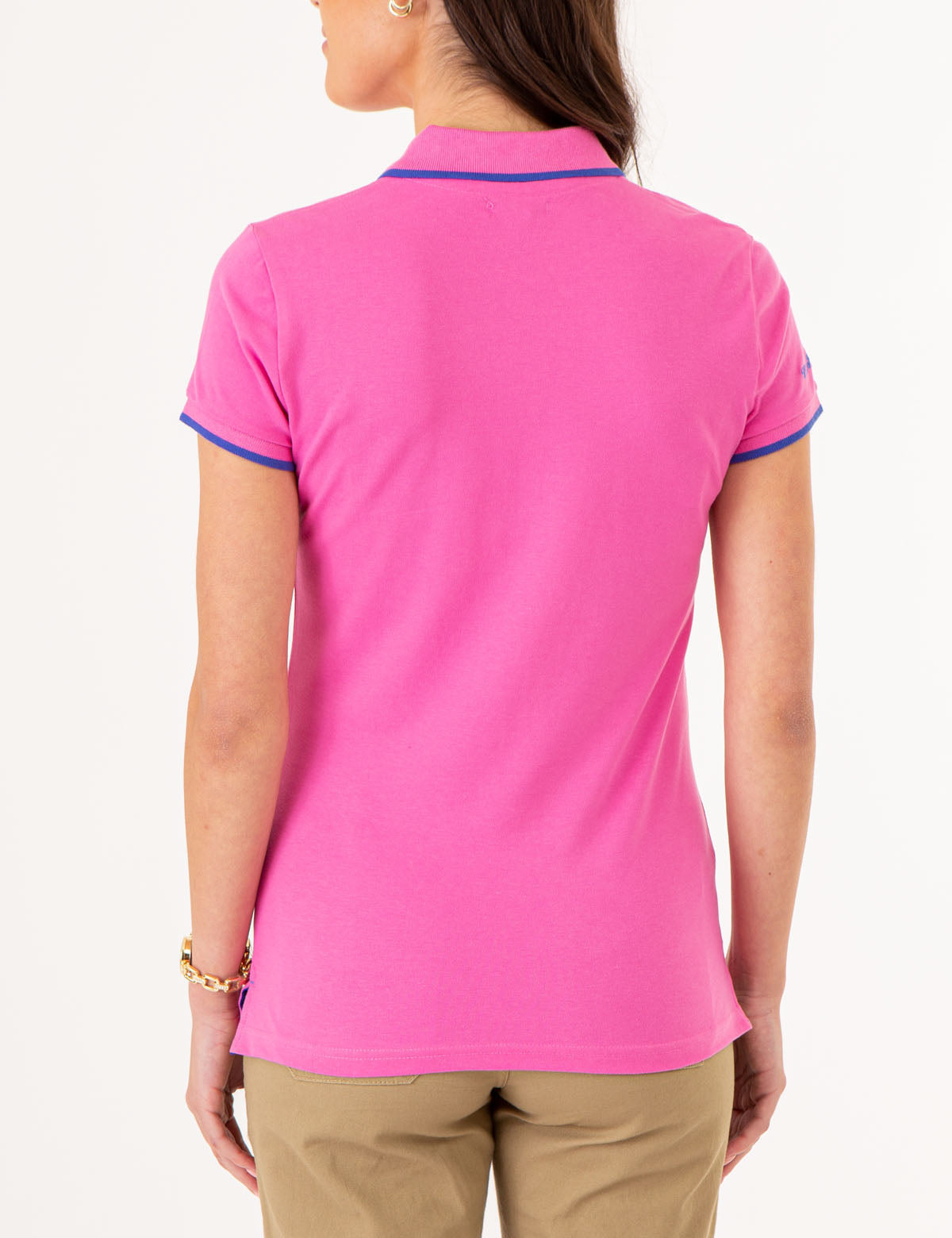 Men's Contrast Trim Polo Shirt - Classic Fit Short Sleeve