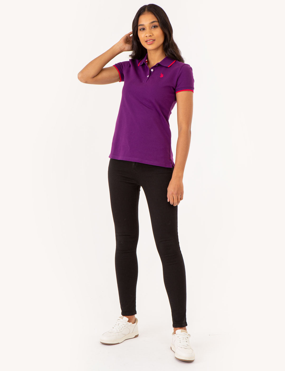 Men's Contrast Trim Polo Shirt - Classic Fit Short Sleeve