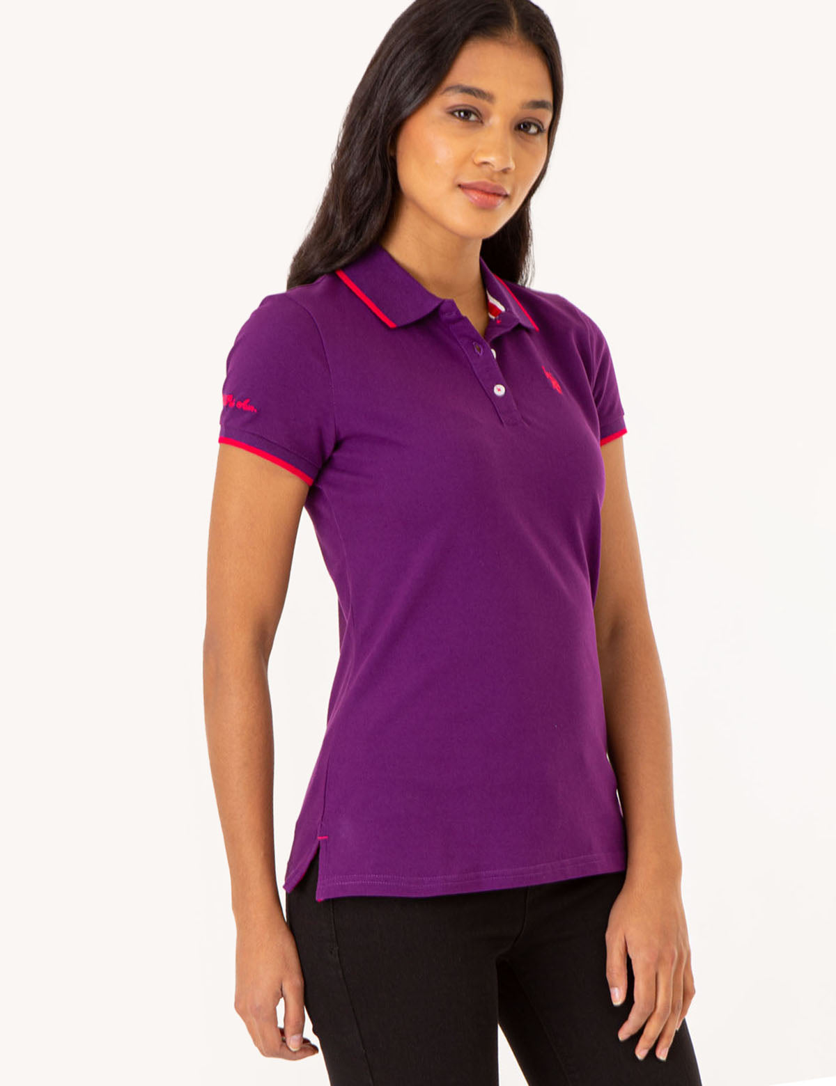 Men's Contrast Trim Polo Shirt - Classic Fit Short Sleeve
