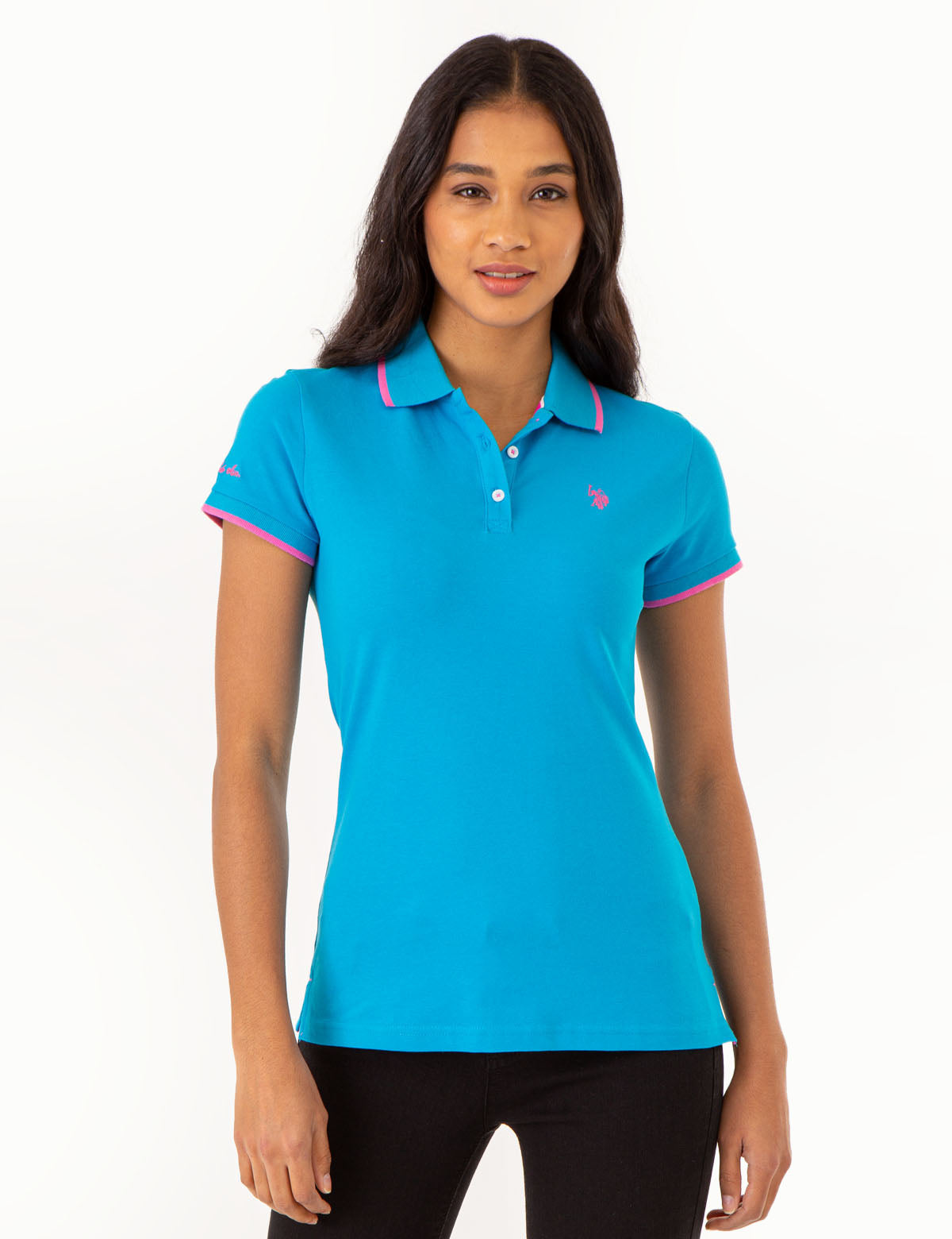 Men's Contrast Trim Polo Shirt - Classic Fit Short Sleeve