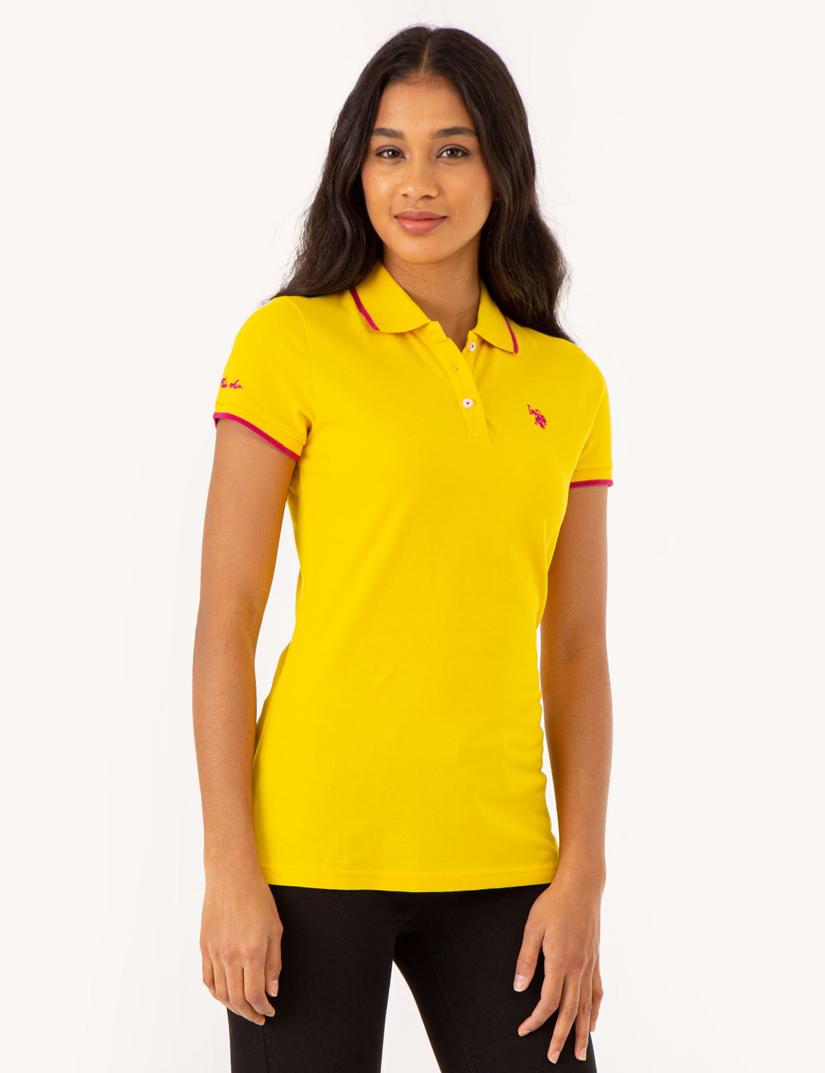 Men's Contrast Trim Polo Shirt - Classic Fit Short Sleeve