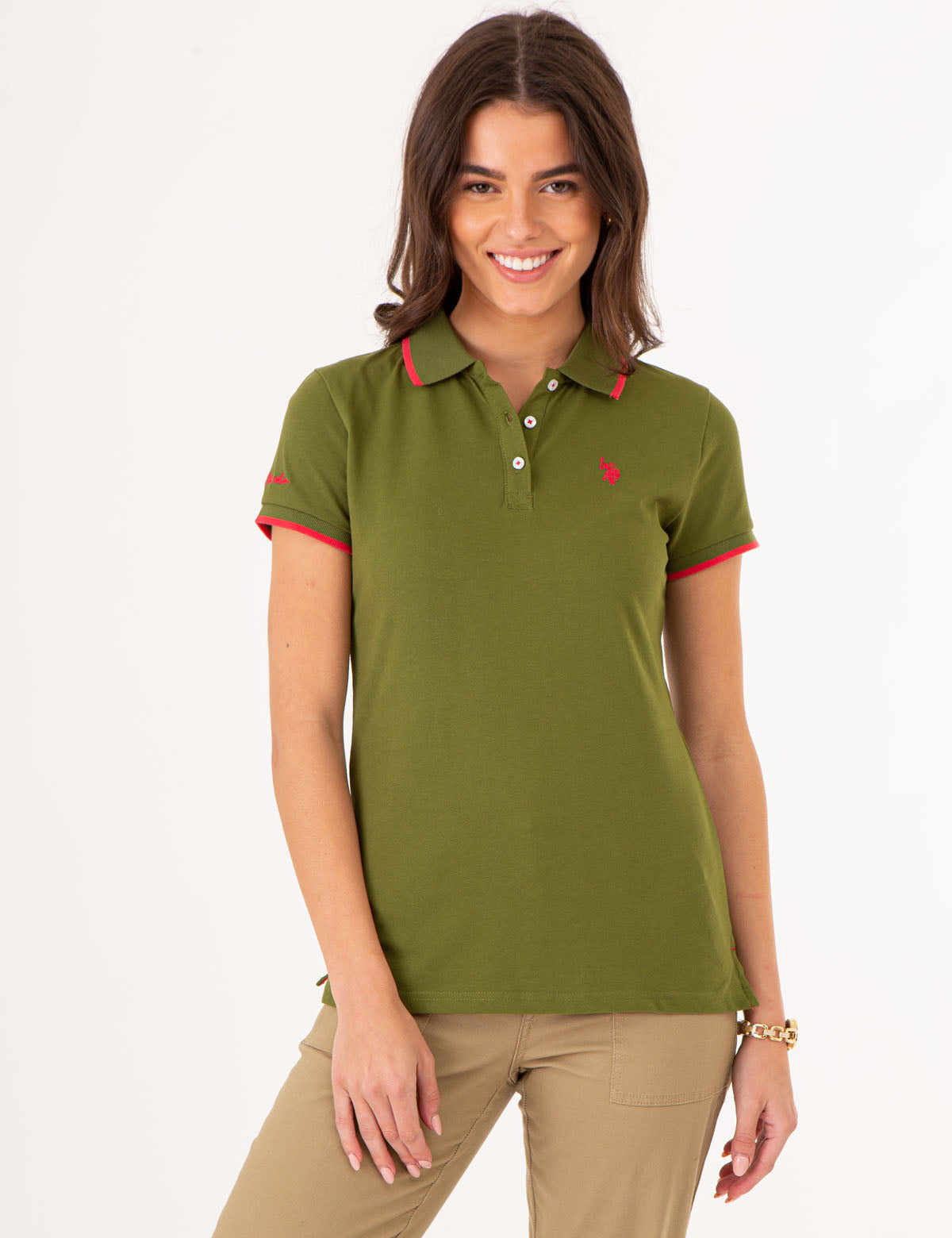 Men's Contrast Trim Polo Shirt - Classic Fit Short Sleeve
