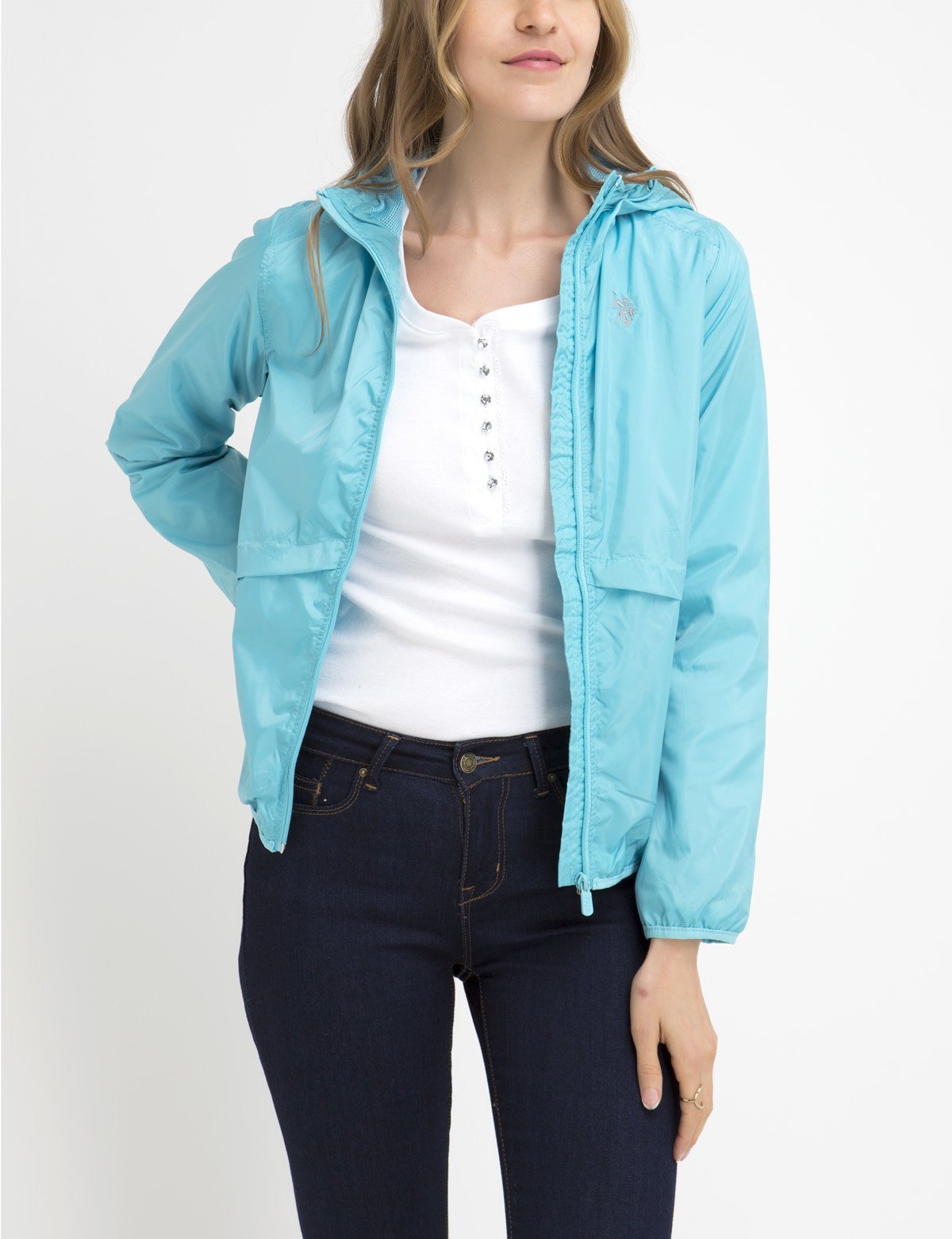 Men's Lightweight Hooded Windbreaker Jacket with Pockets