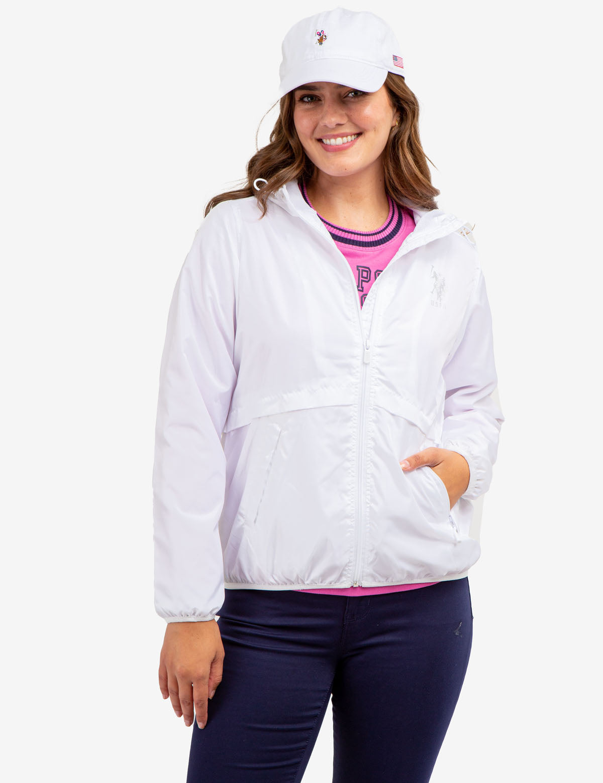 Men's Hooded Zip-Up Windbreaker Jacket for Outdoor Activities