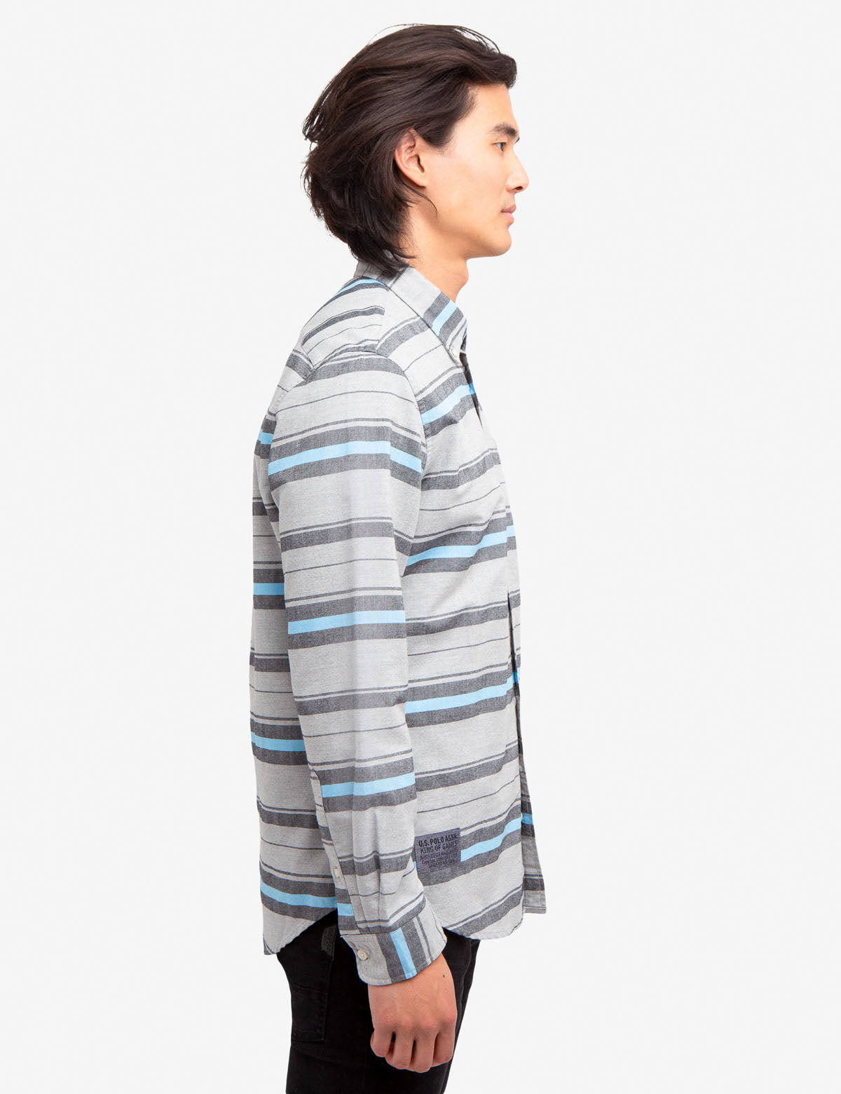 Men's Horizontal Stripe Oxford Shirt - Classic Casual Style