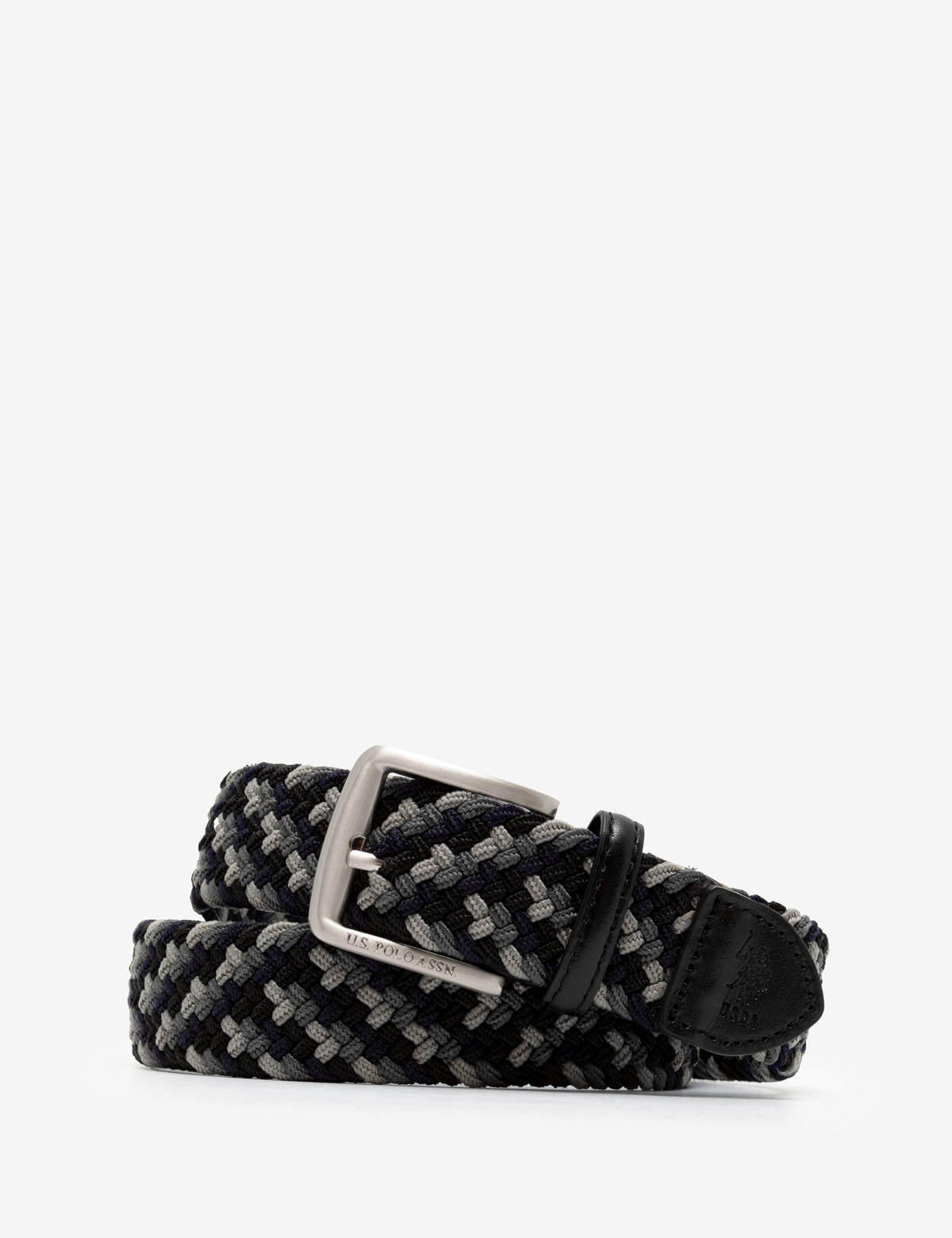 Men's Two-Tone Braided Stretch Belt - Adjustable & Stylish