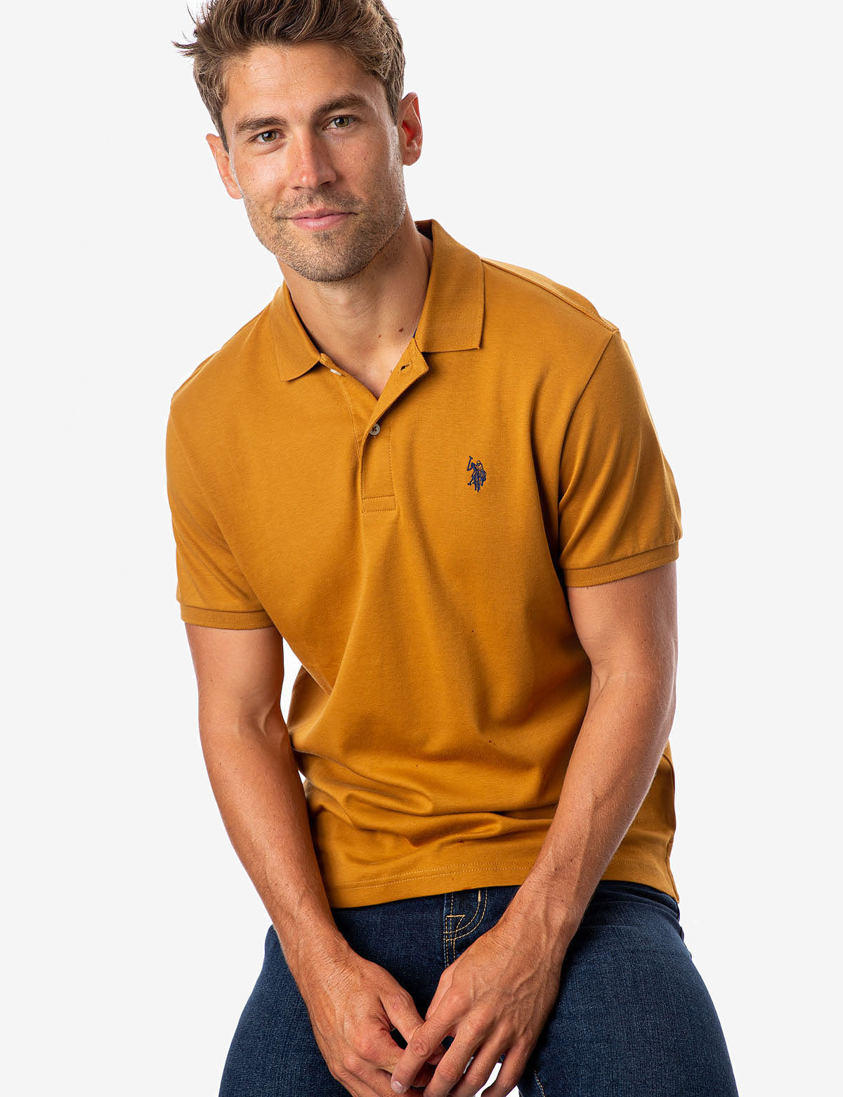 Men's Cotton Interlock Polo Shirt - Classic Fit Short Sleeve