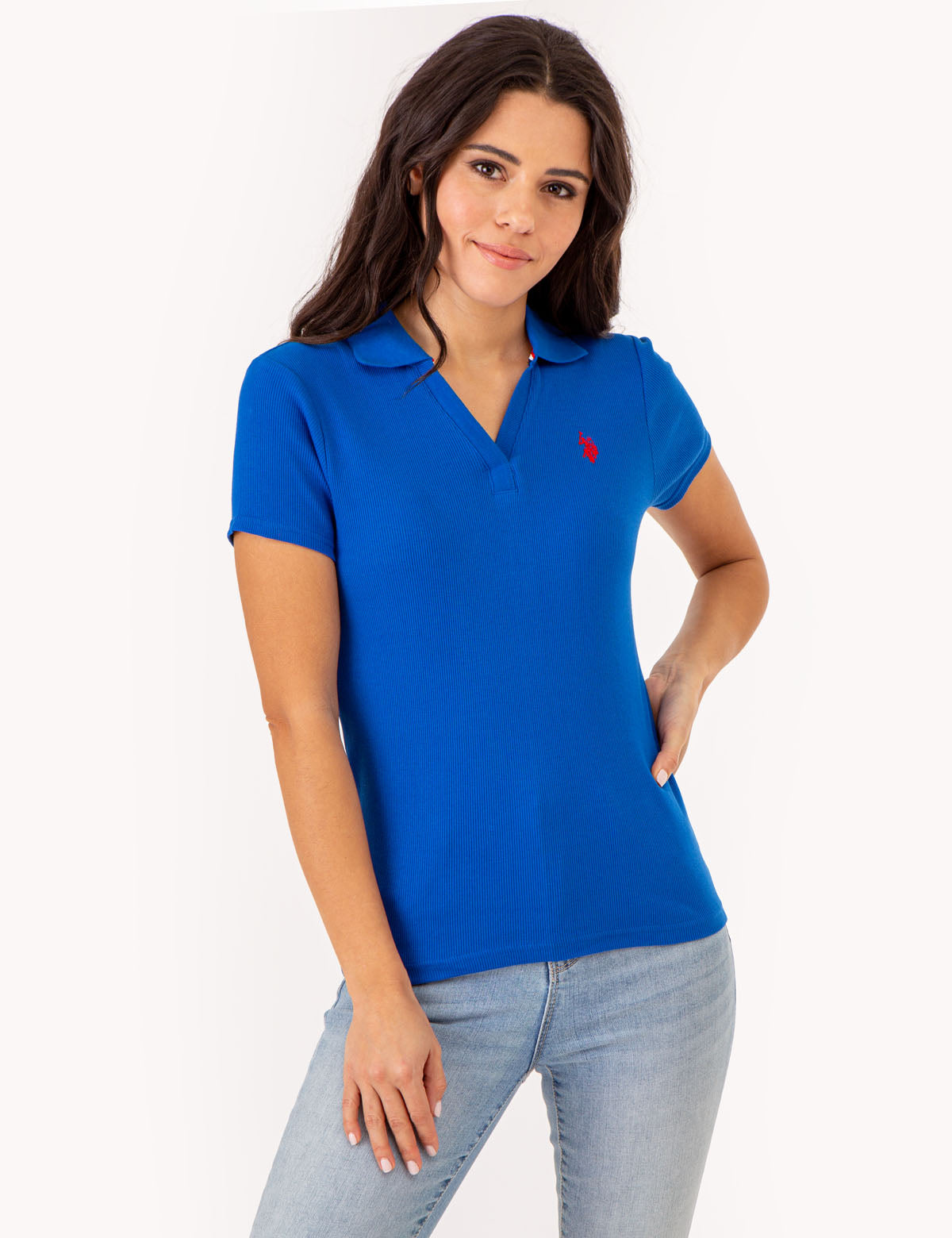 Men's Slim Fit Ribbed Polo Shirt - Split Neck Design - 100% Cotton