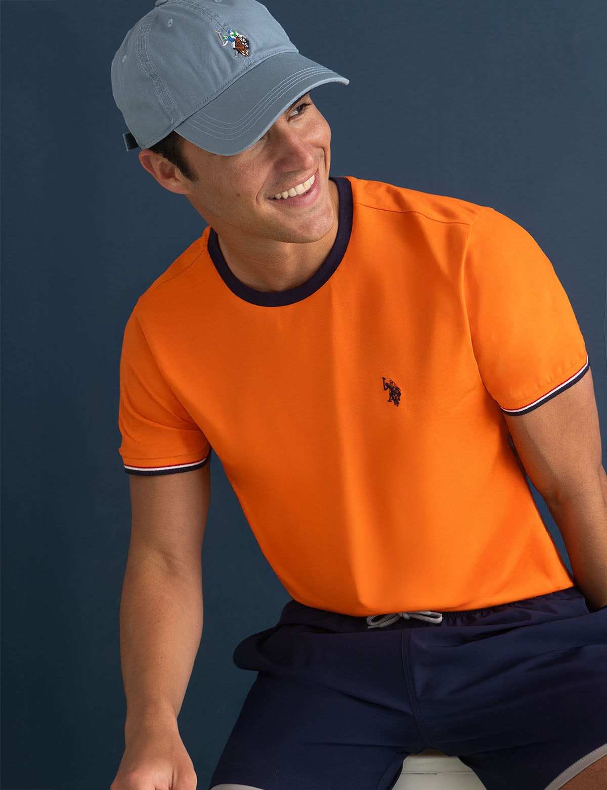 Men's Multicolor Baseball Cap with Center Logo - Adjustable Fit