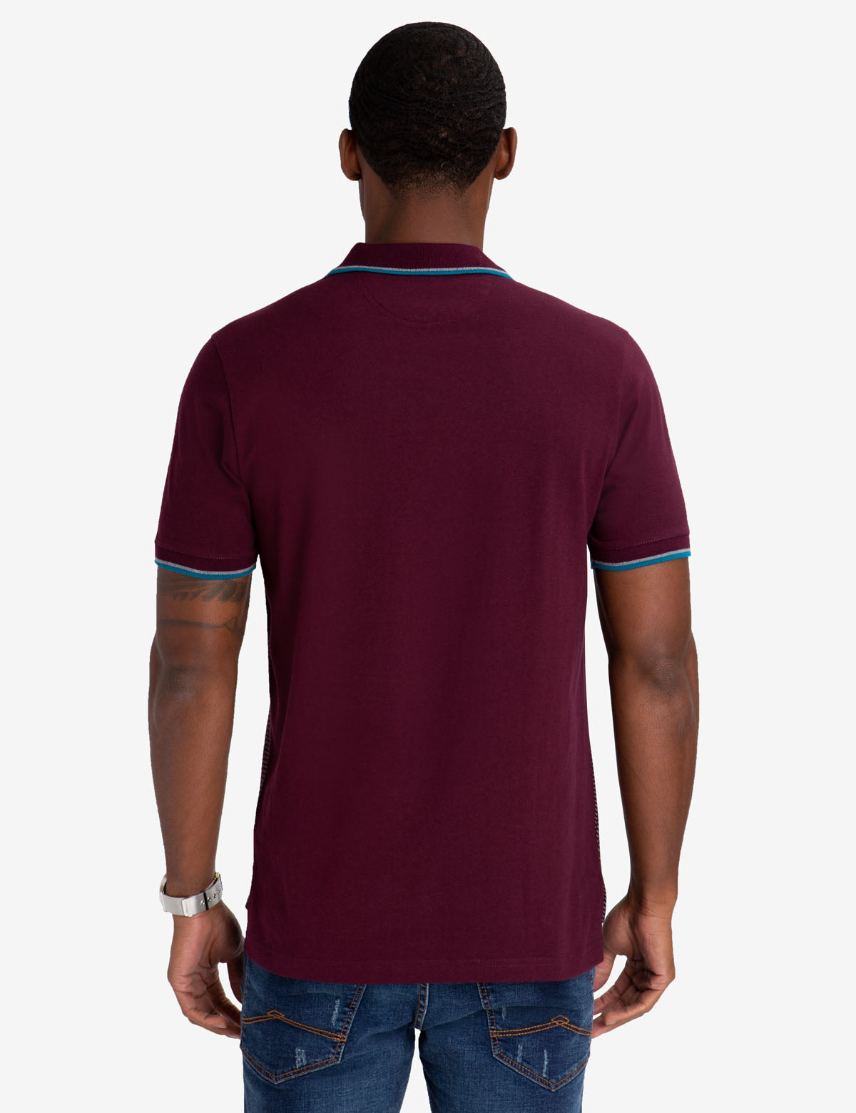 Men's Cotton Jacquard Polo Shirt with Embroidered Logo