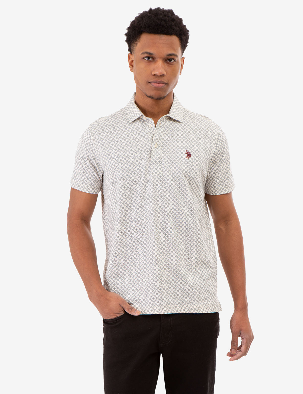 Printed Jersey Polo Shirt – Comfortable & Stylish Casual Wear