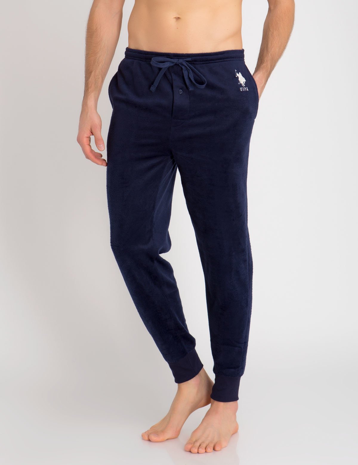 Men's Cotton Jogger Pants with Drawstring Waist & Banded Cuffs