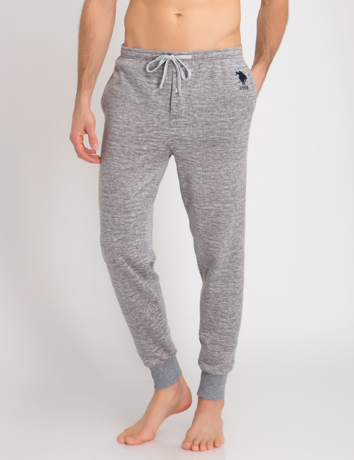 Men's Cotton Jogger Pants with Drawstring Waist & Banded Cuffs