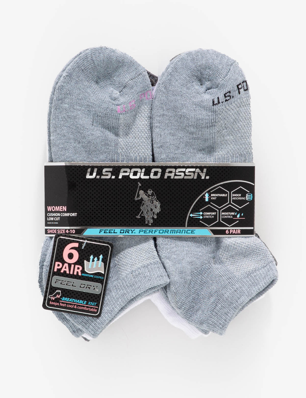 Women's 6-Pack Low Cut Performance Socks