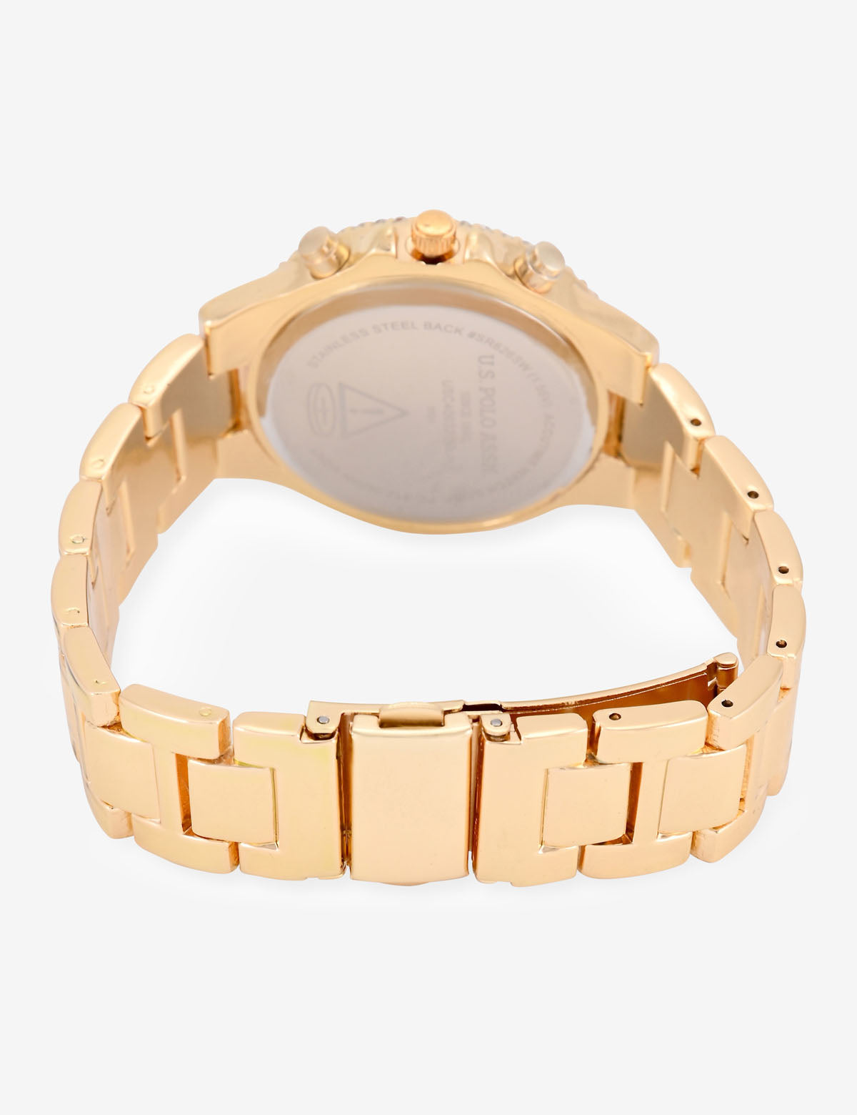 Women's Gold Bezel Watch with Embellished Details