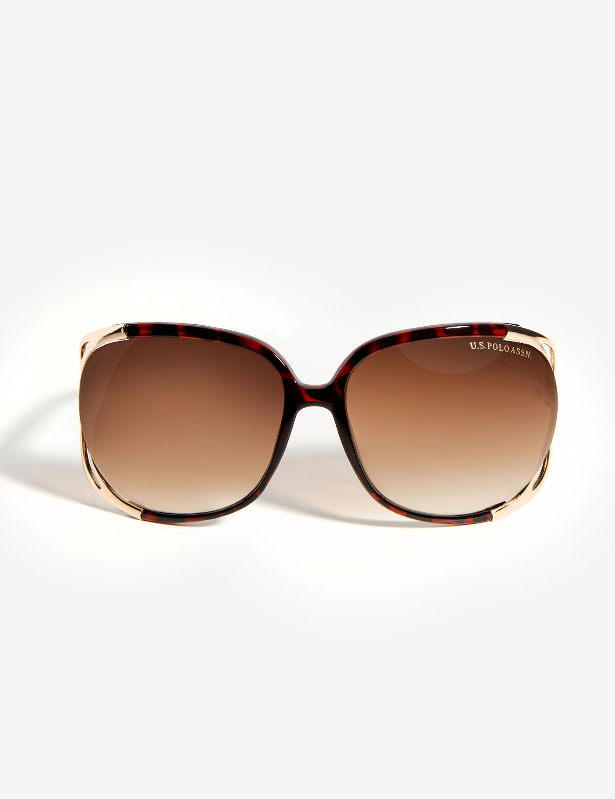 Women's Oversized Tortoise Sunglasses with UV Protection & Gold Temples