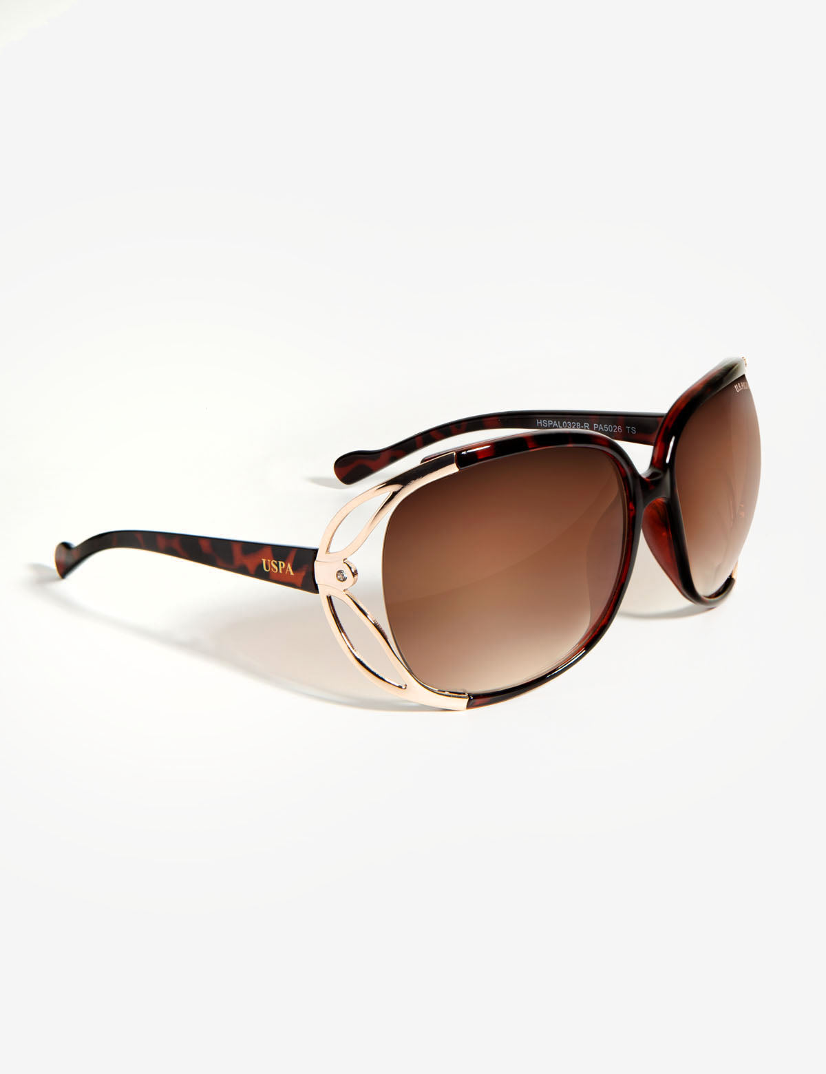 Women's Oversized Tortoise Sunglasses with UV Protection & Gold Temples