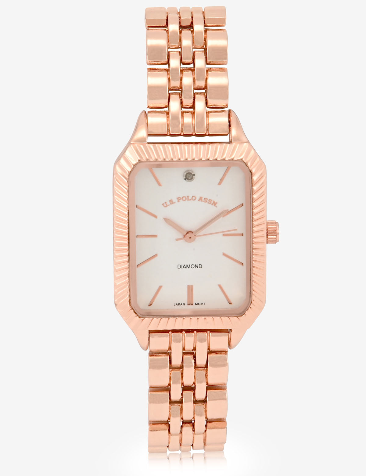 Rose Gold Square Watch & Bracelet Set for Women