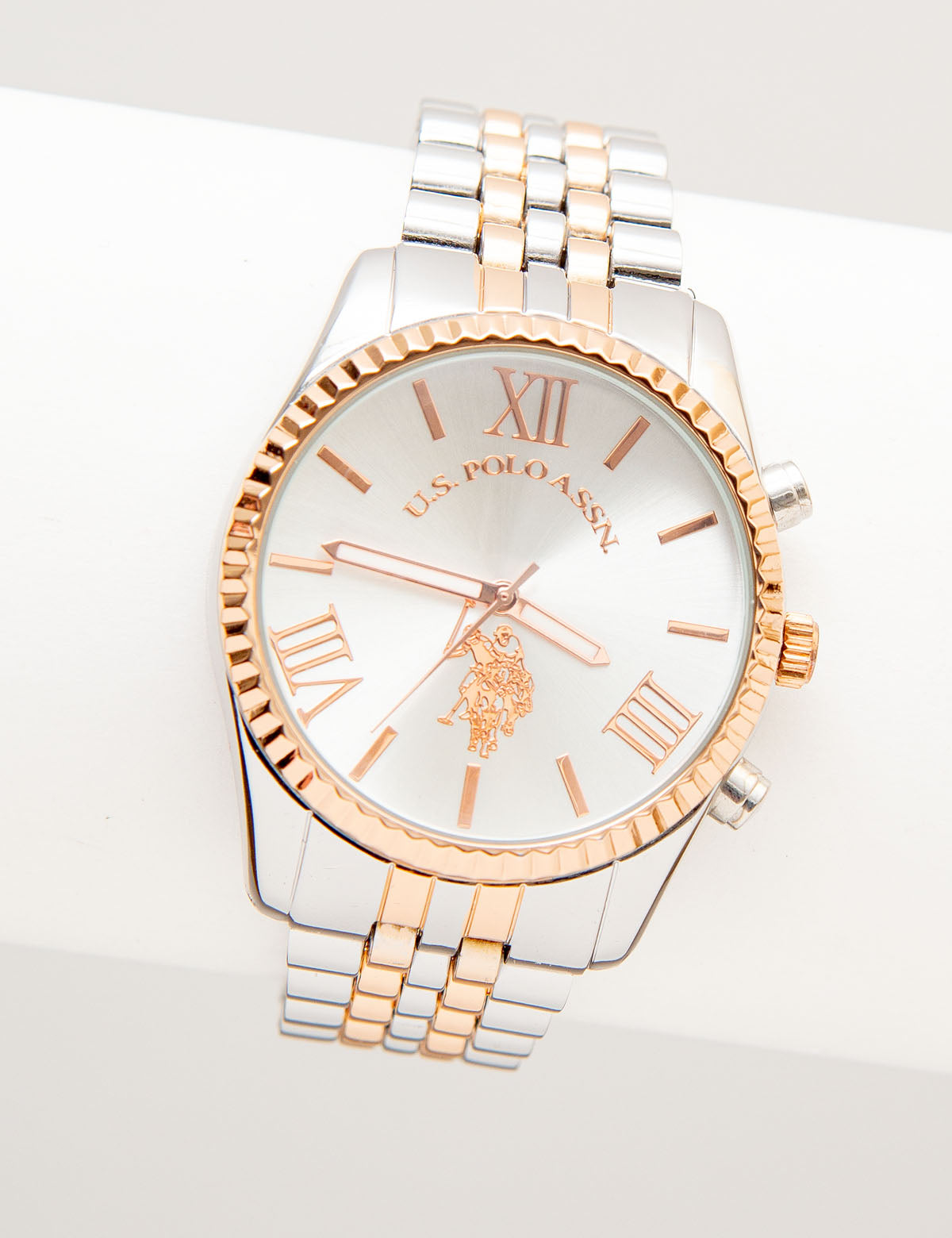 Rose Gold Two-Tone Bracelet Watch for Women