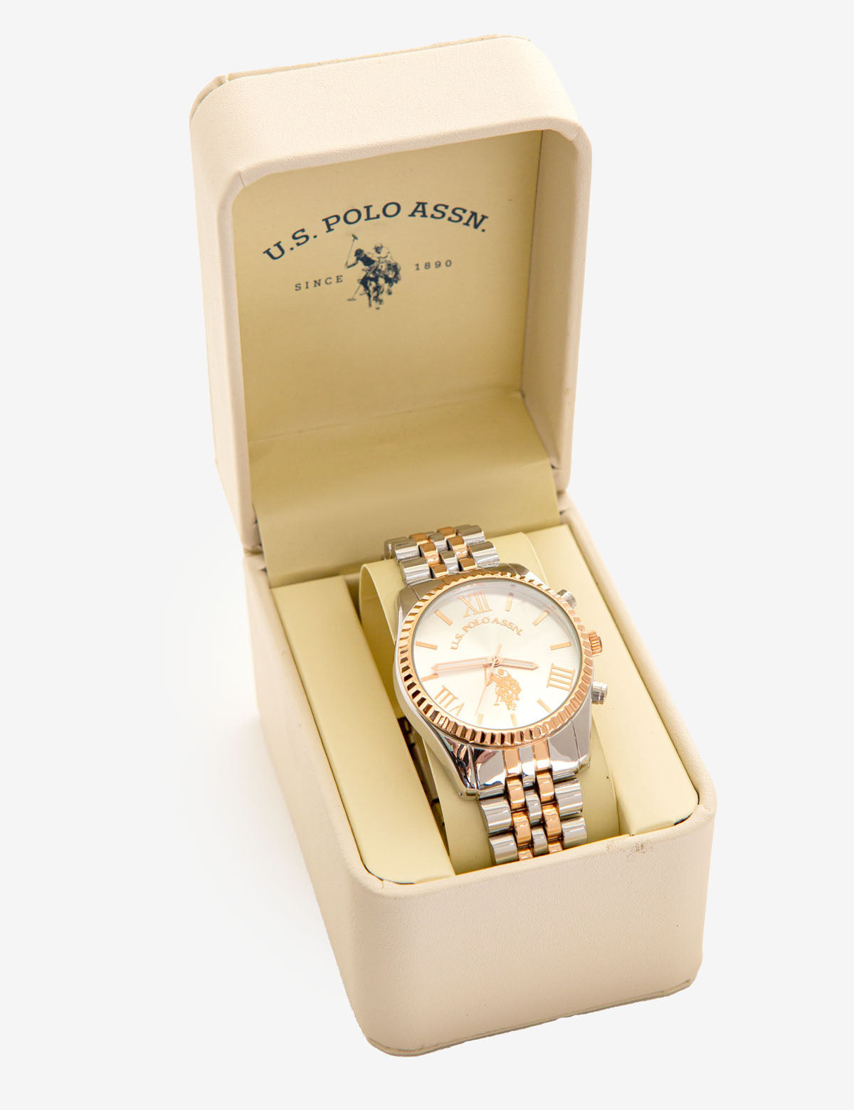 Rose Gold Two-Tone Bracelet Watch for Women