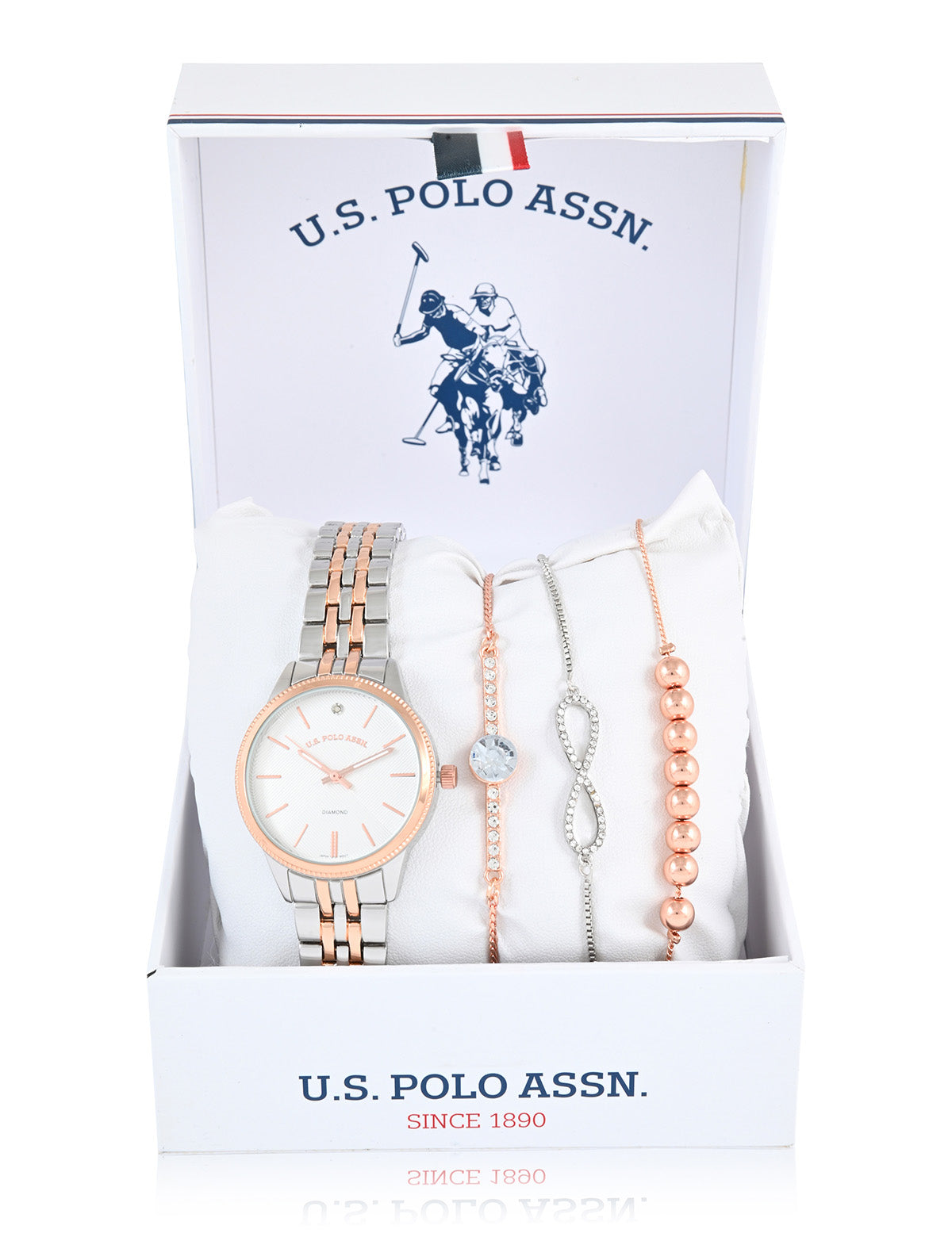 Women's Two-Tone Watch & Bracelet Set - Elegant Jewelry Gift