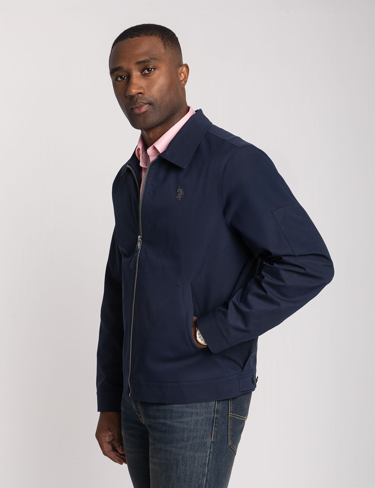 Lightweight Mechanic Jacket with Zip Pockets & Adjustable Fit