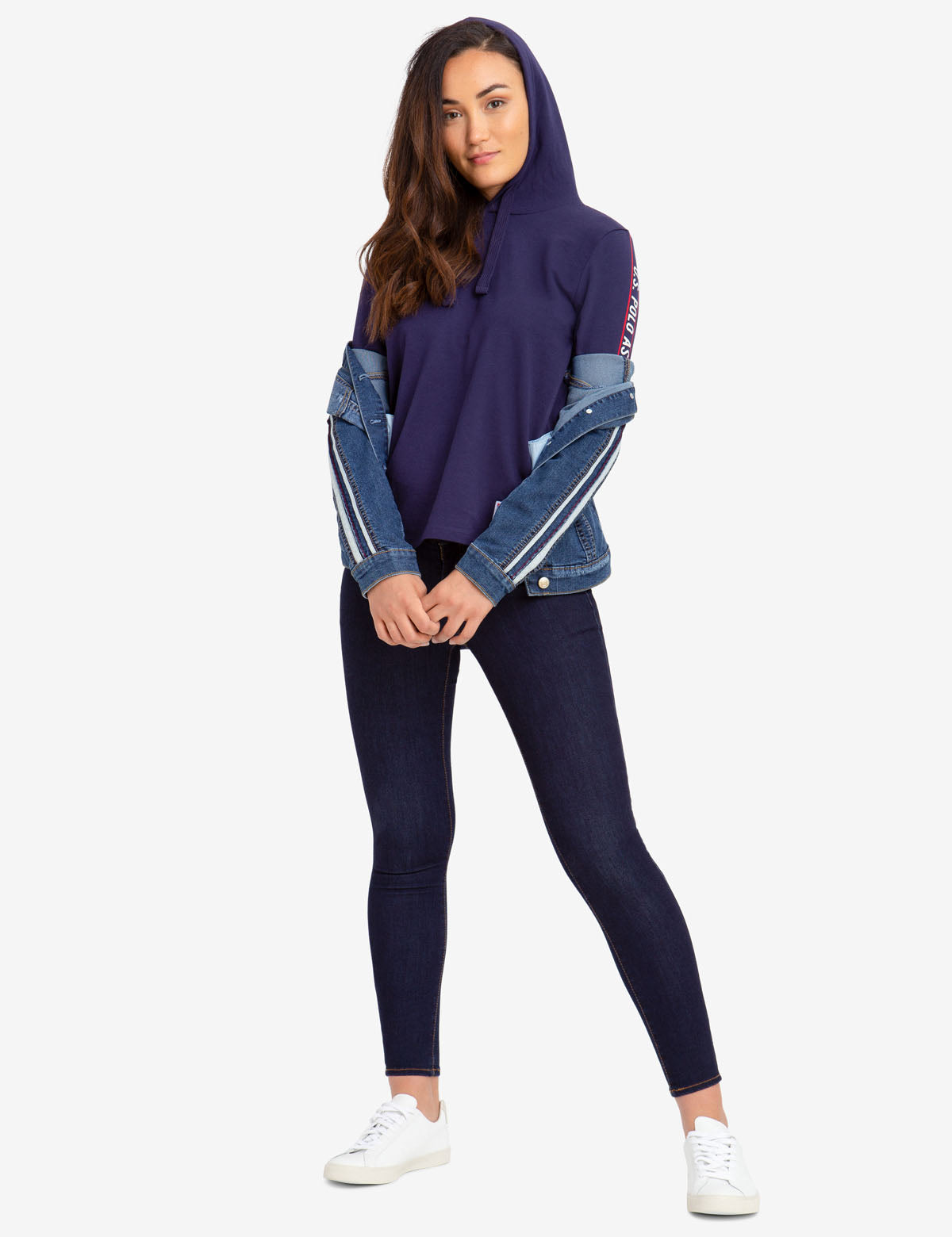 U.S. Polo Assn. Cotton Logo Hoodie with Drawstring Hood