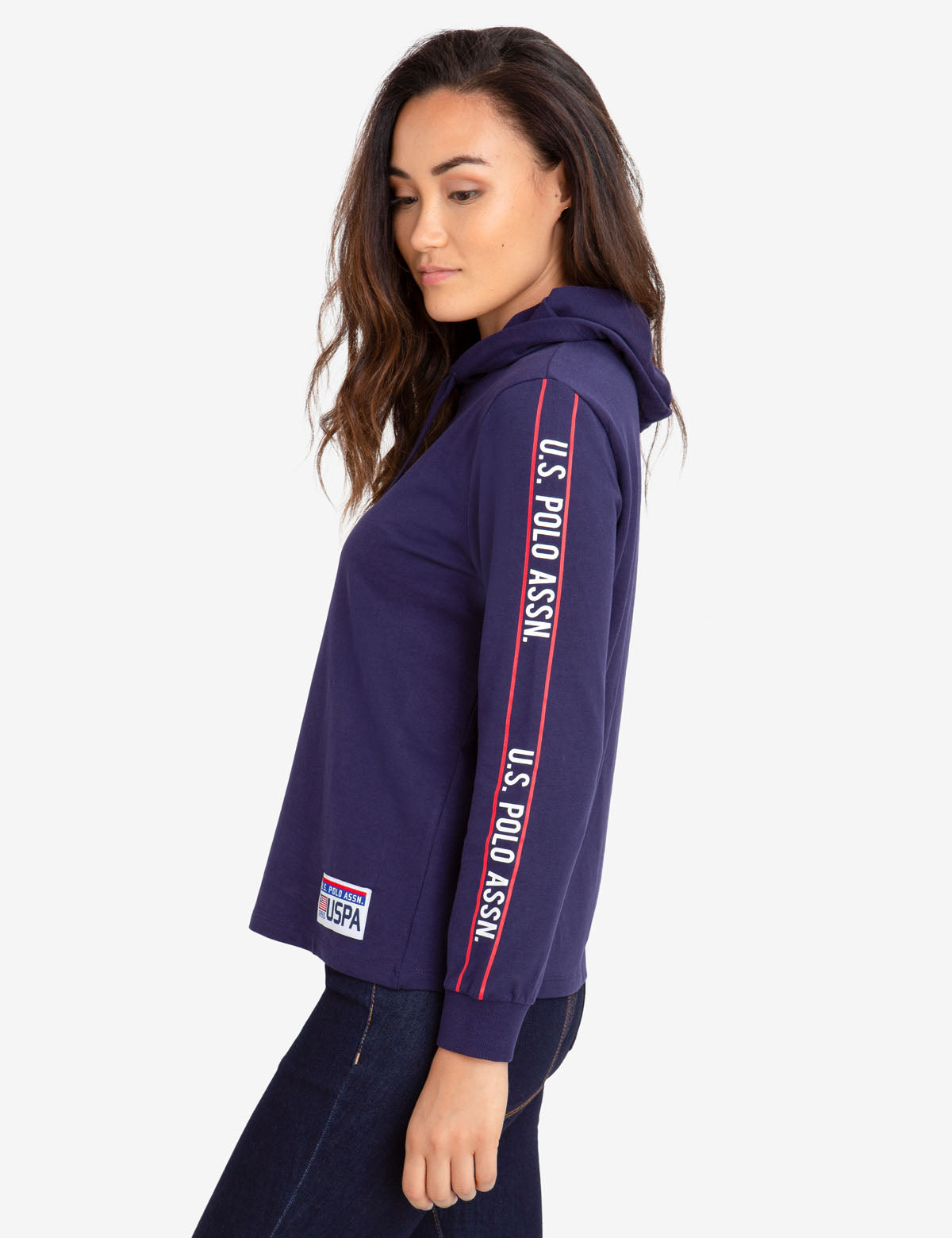 U.S. Polo Assn. Cotton Logo Hoodie with Drawstring Hood