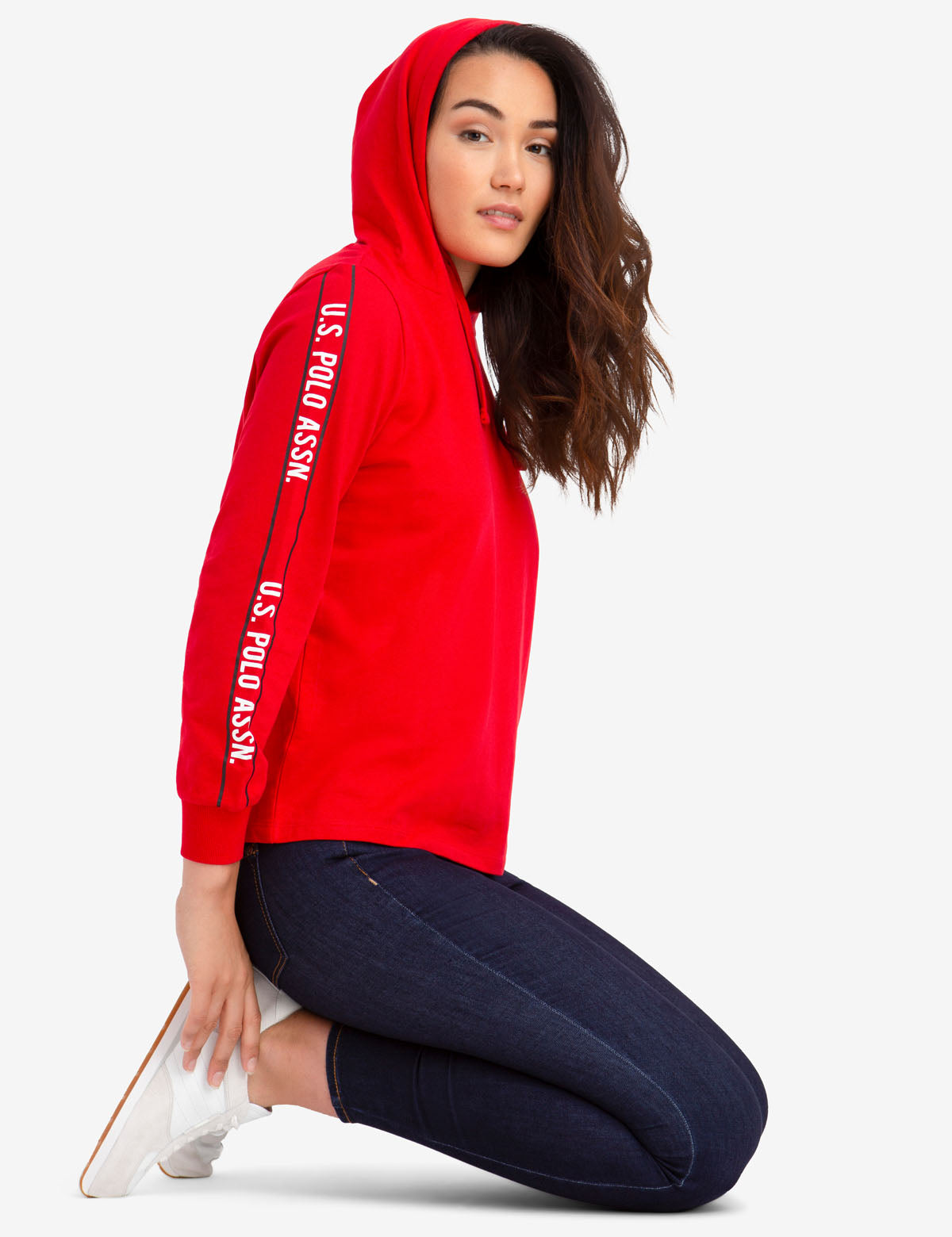U.S. Polo Assn. Cotton Logo Hoodie with Drawstring Hood