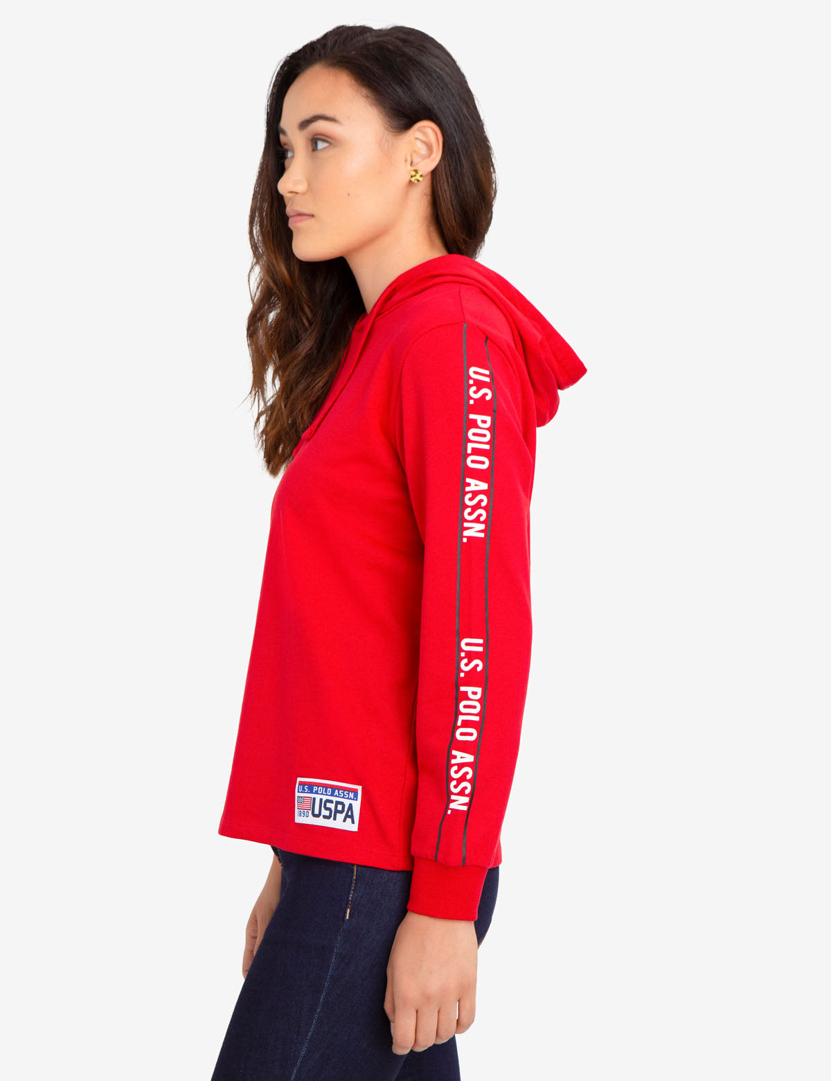 U.S. Polo Assn. Cotton Logo Hoodie with Drawstring Hood