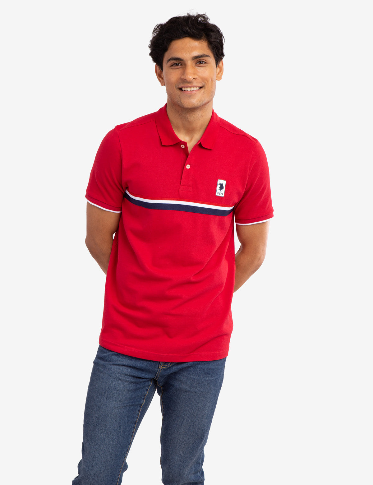 Men's Cotton Signature Stripe Pique Polo Shirt
