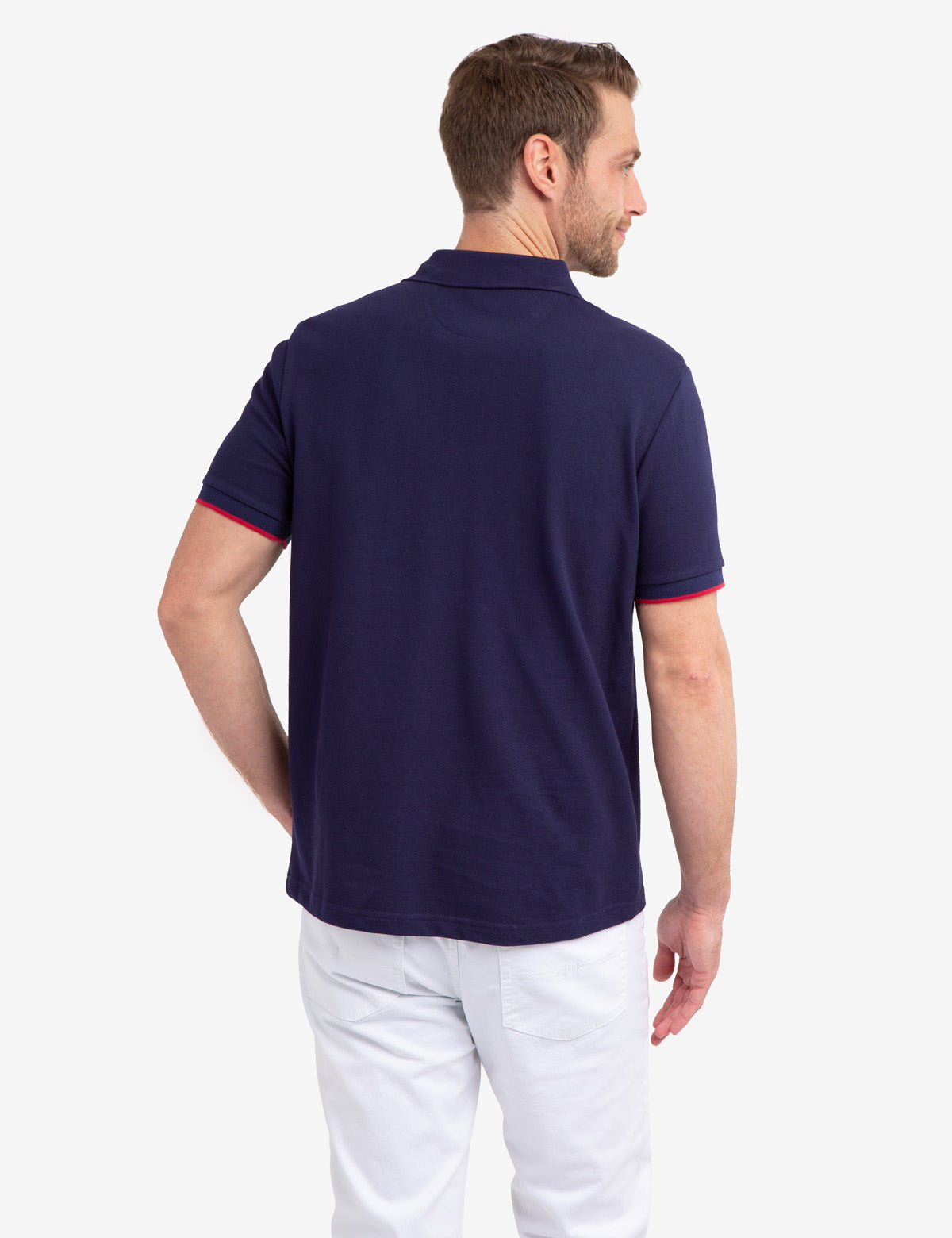 Men's Cotton Signature Stripe Pique Polo Shirt