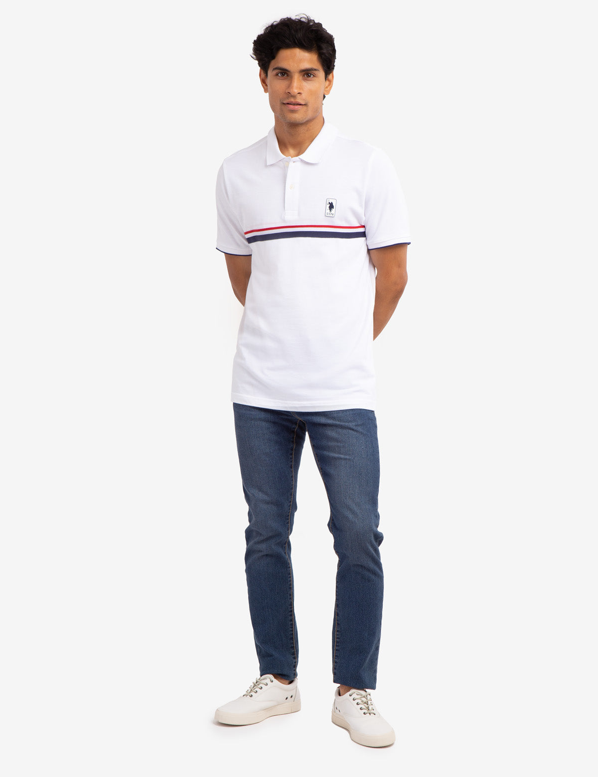 Men's Cotton Signature Stripe Pique Polo Shirt