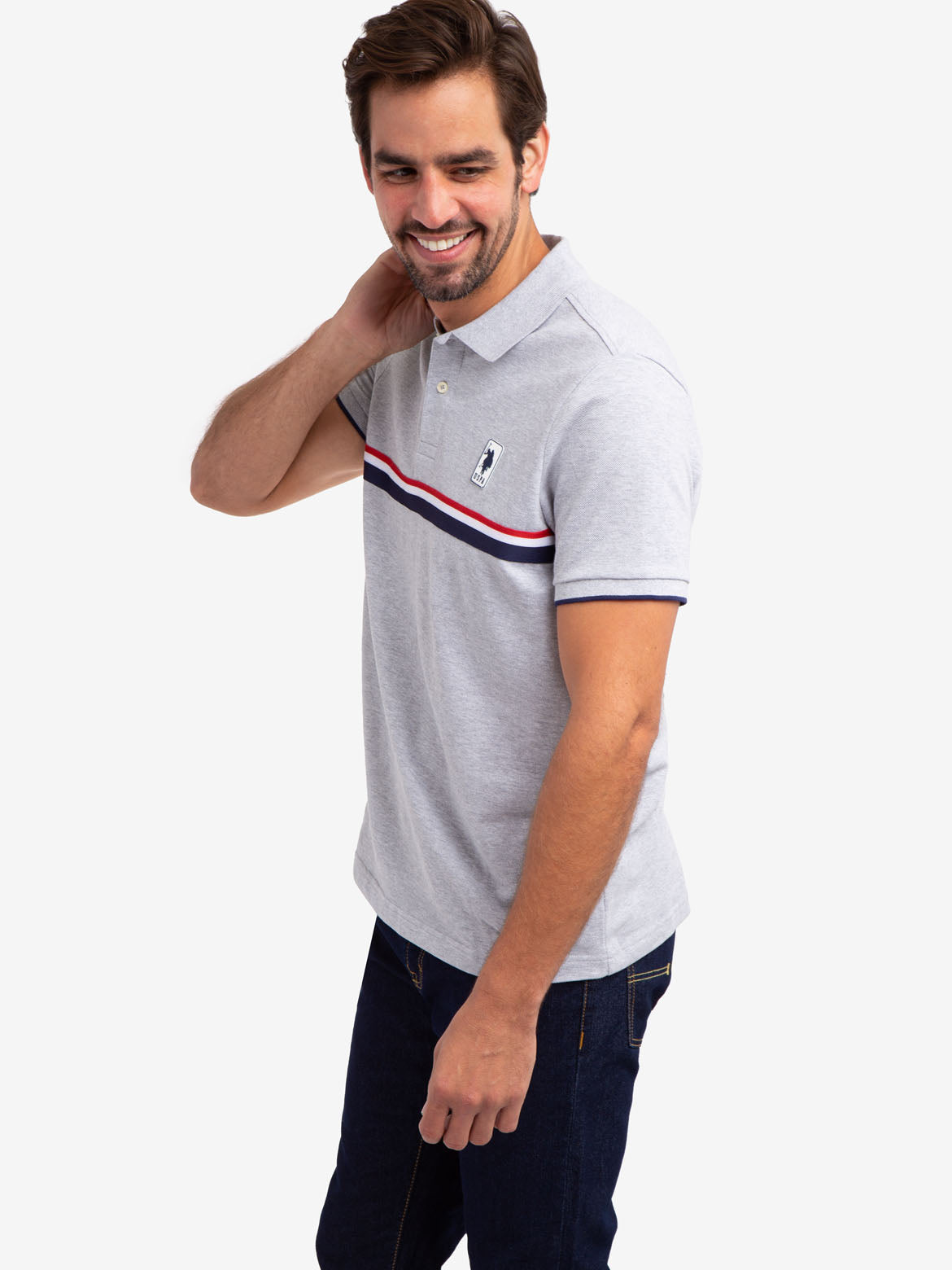 Men's Cotton Signature Stripe Pique Polo Shirt