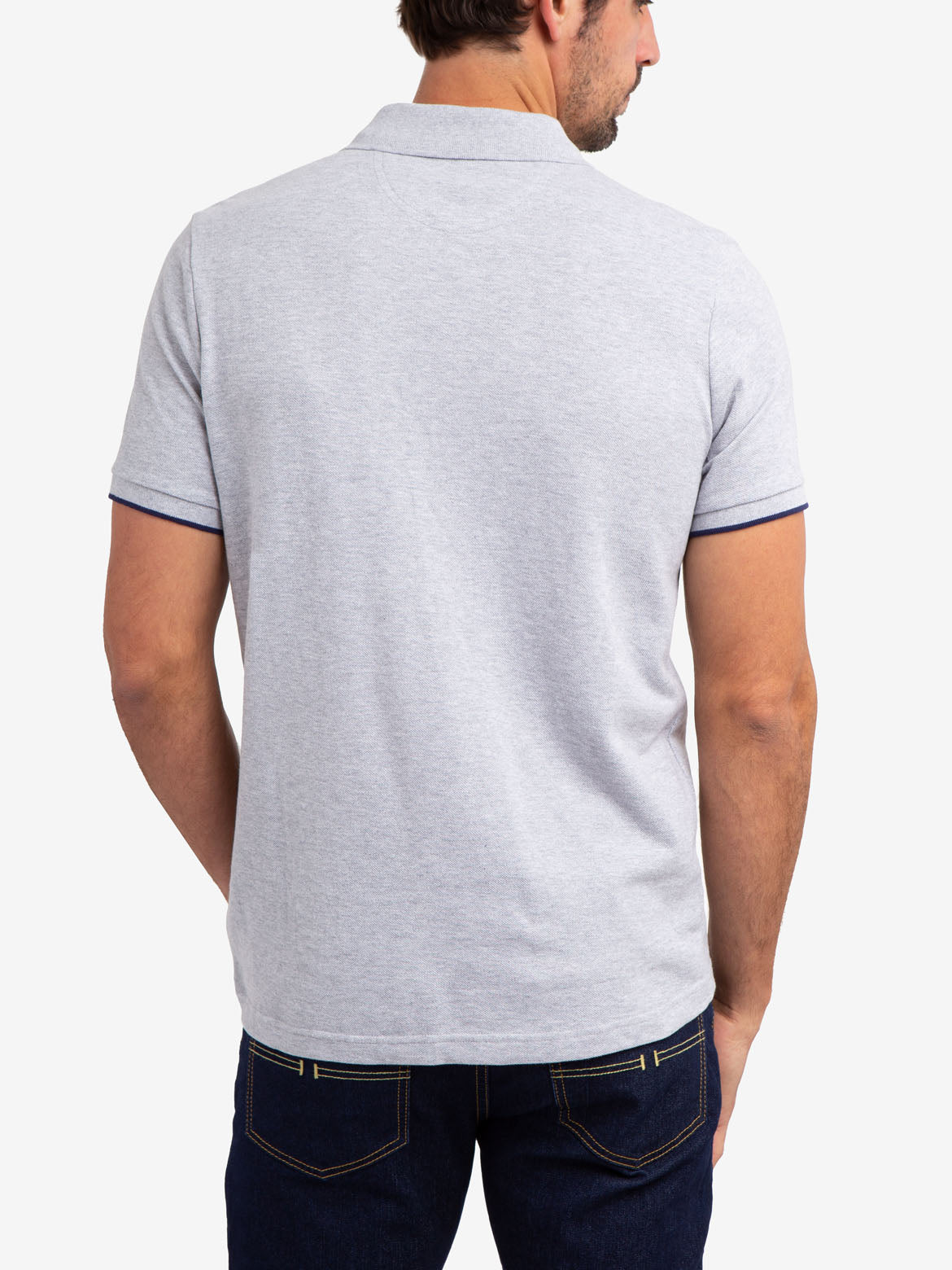Men's Cotton Signature Stripe Pique Polo Shirt