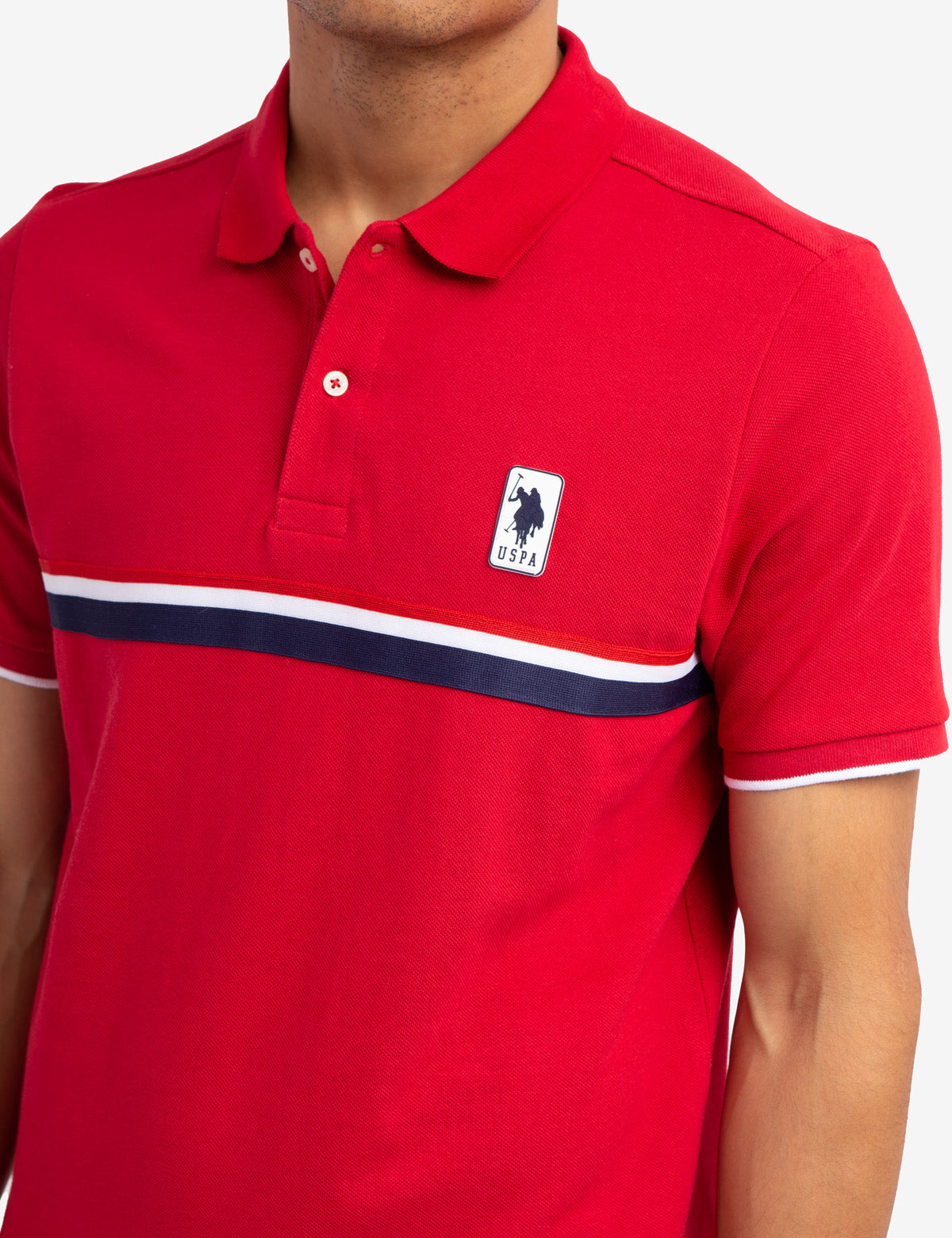 Men's Cotton Signature Stripe Pique Polo Shirt