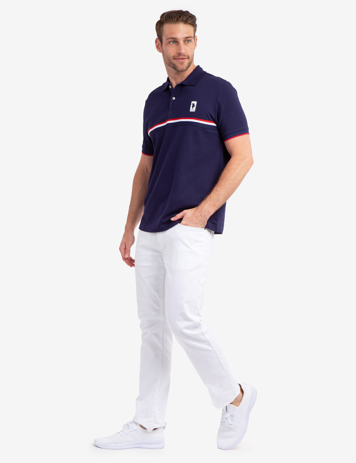 Men's Cotton Signature Stripe Pique Polo Shirt